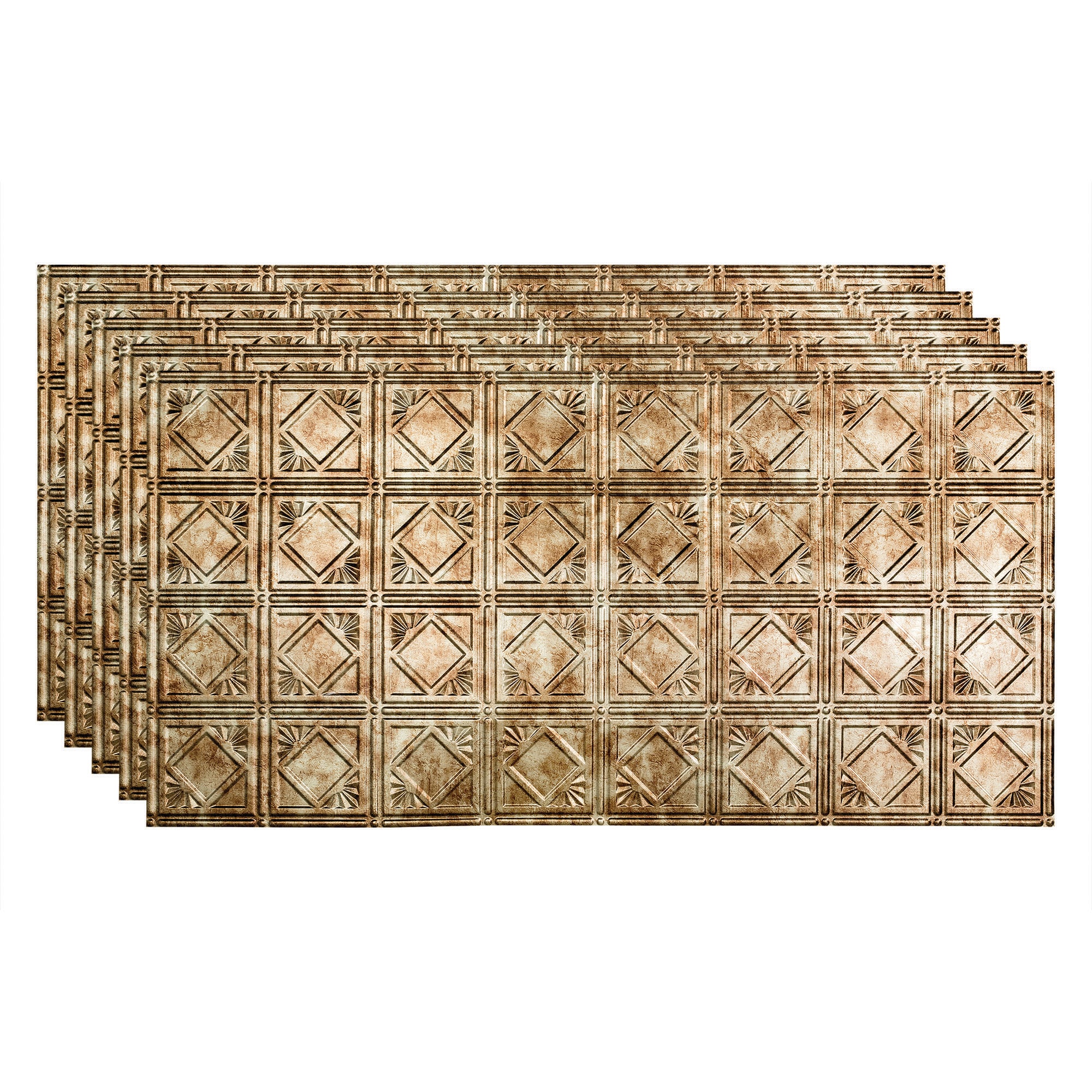 Fasade PG5317 4-ft x 2-ft Traditional 4 Bermuda Bronze PVC Surface-mount Ceiling Tile ( 5 -Pack, 40-Sq. Feet / Case )