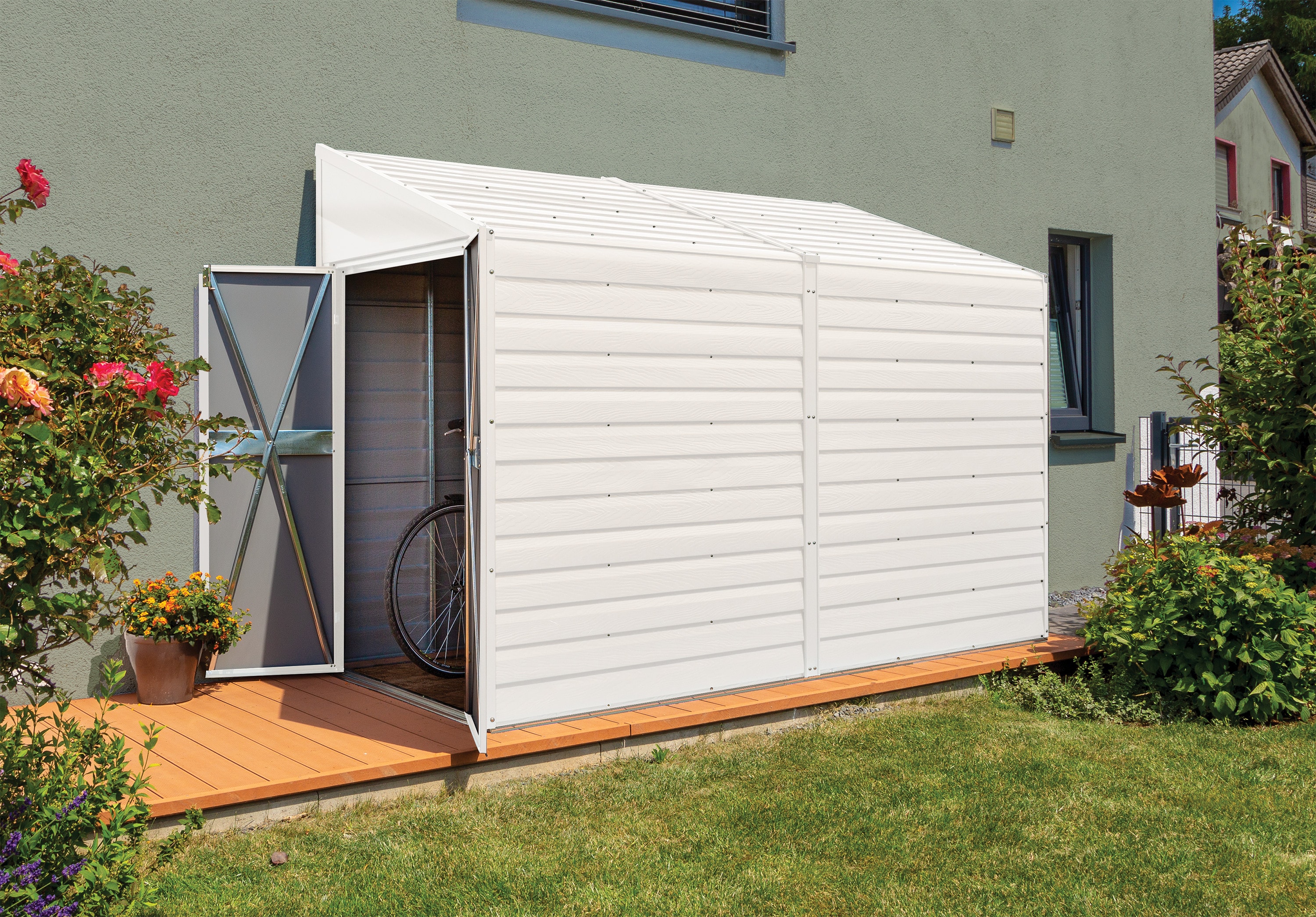 Arrow YS410-A 4-ft x 10-ft Yardsaver Galvanized steel Storage Shed