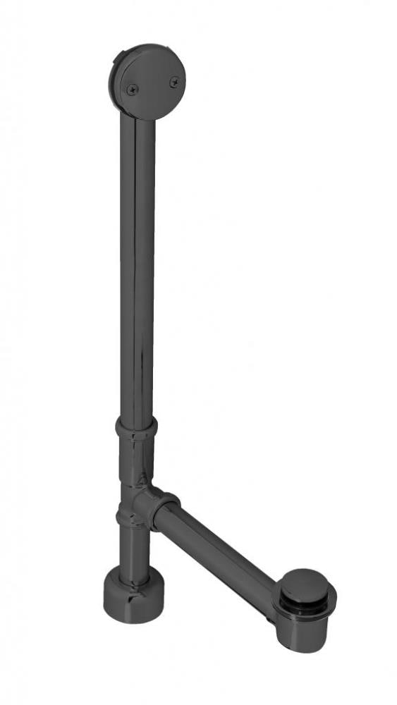 WESTBRASS D3261K-62 Tip Toe All Exposed Bath Waste- 22 In. Make-up In Powdercoated Flat Black
