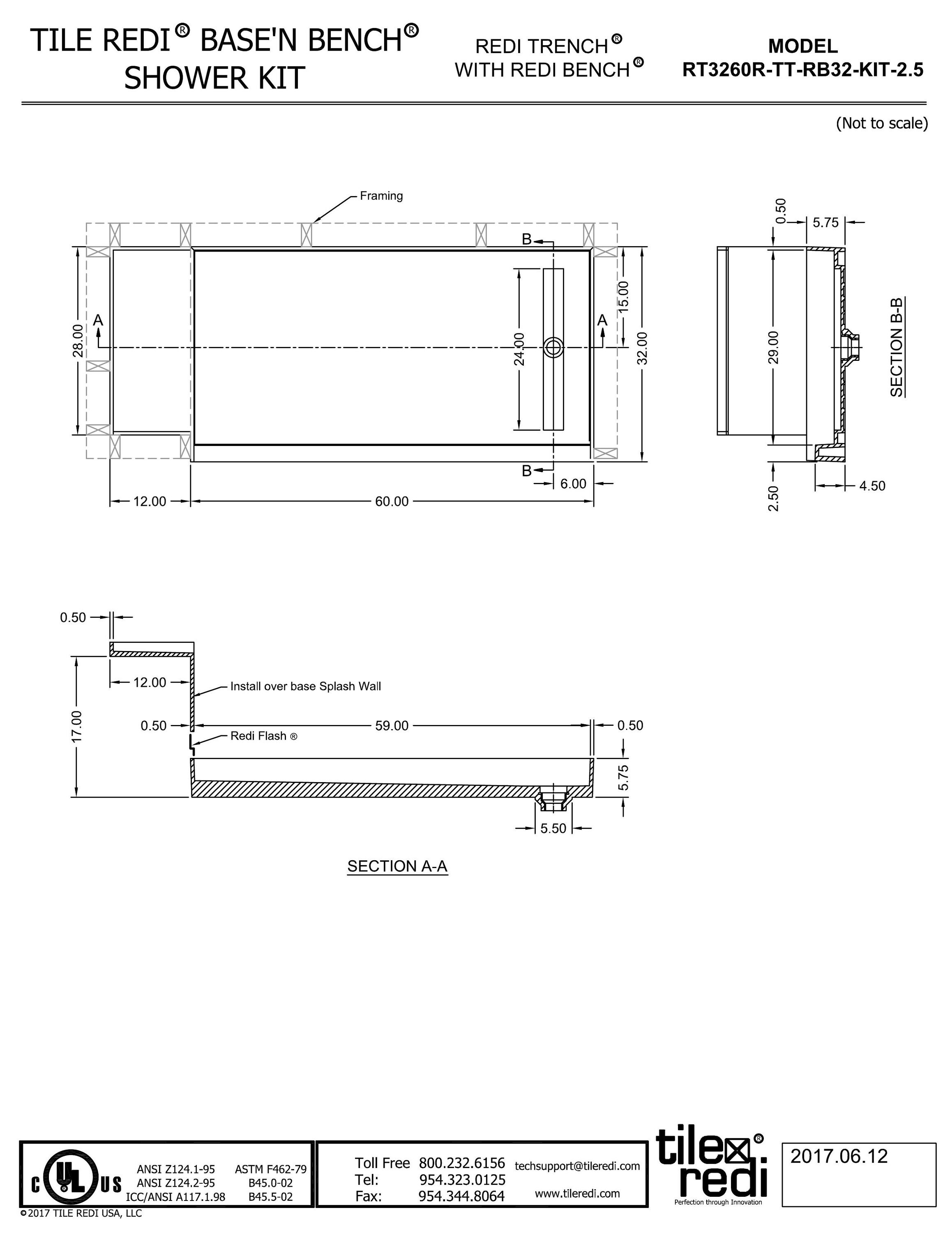 Tile Redi RT3260R-TT-RB32-KIT Shower-Floors - View #9