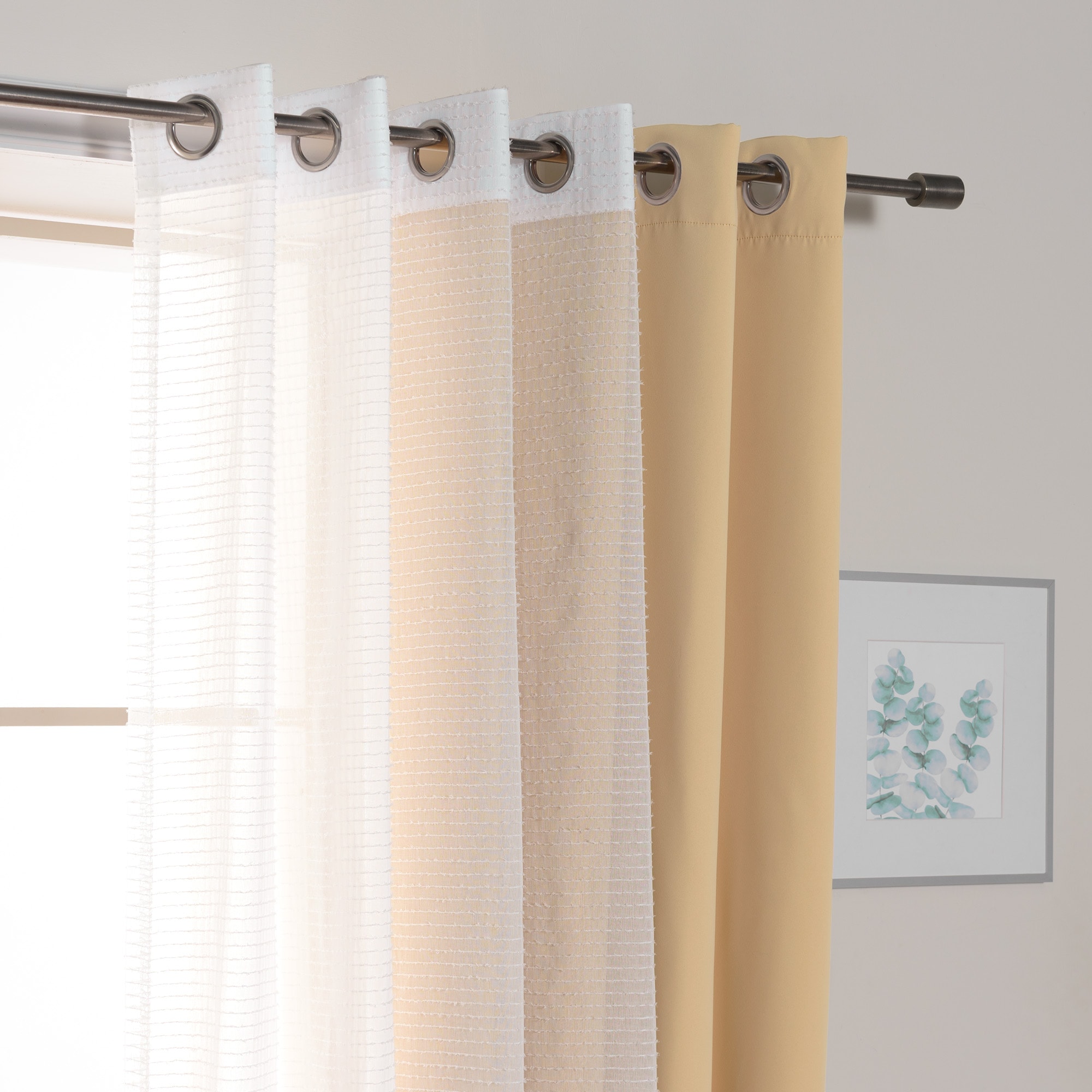 Best Home Fashion MM-STRIPE-96-SUNLGHT curtains - View #4