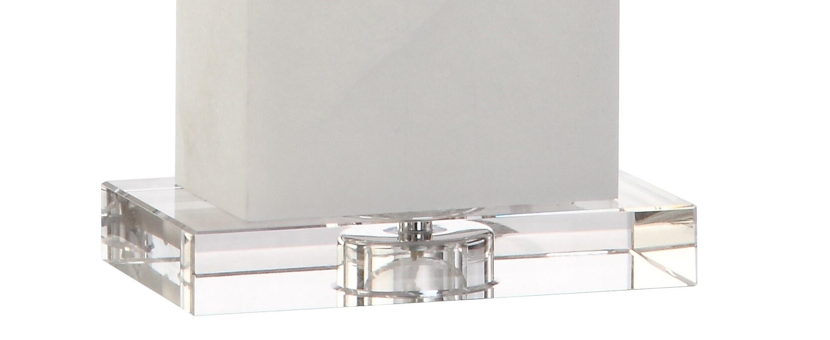 Holtz 27" White Alabaster Table Lamp with Acrylic Base