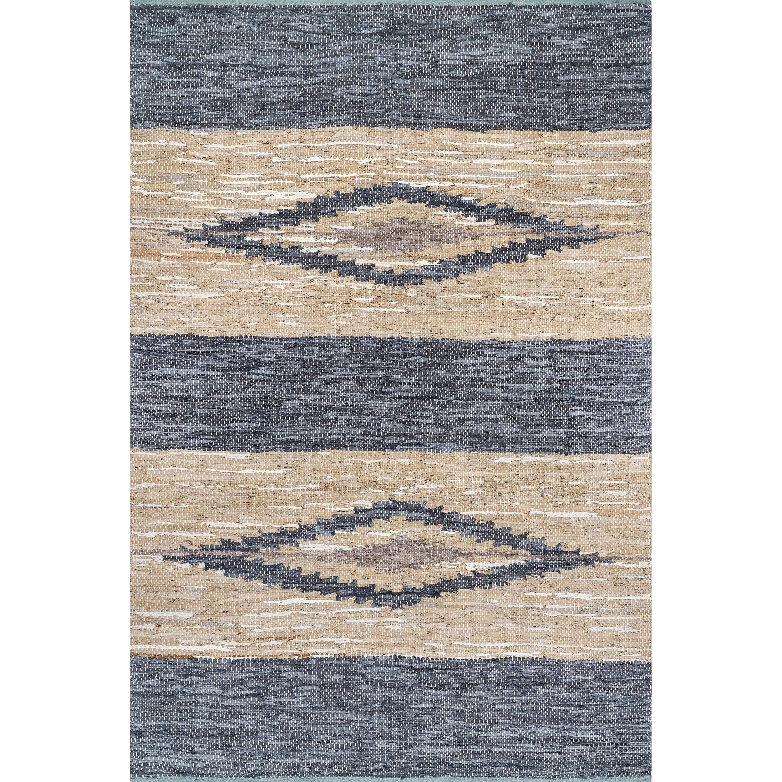 nuLOOM ASRU01A-206 Farren 2 x 6 (ft) Leather Gray Rectangular Indoor Geometric Runner rug