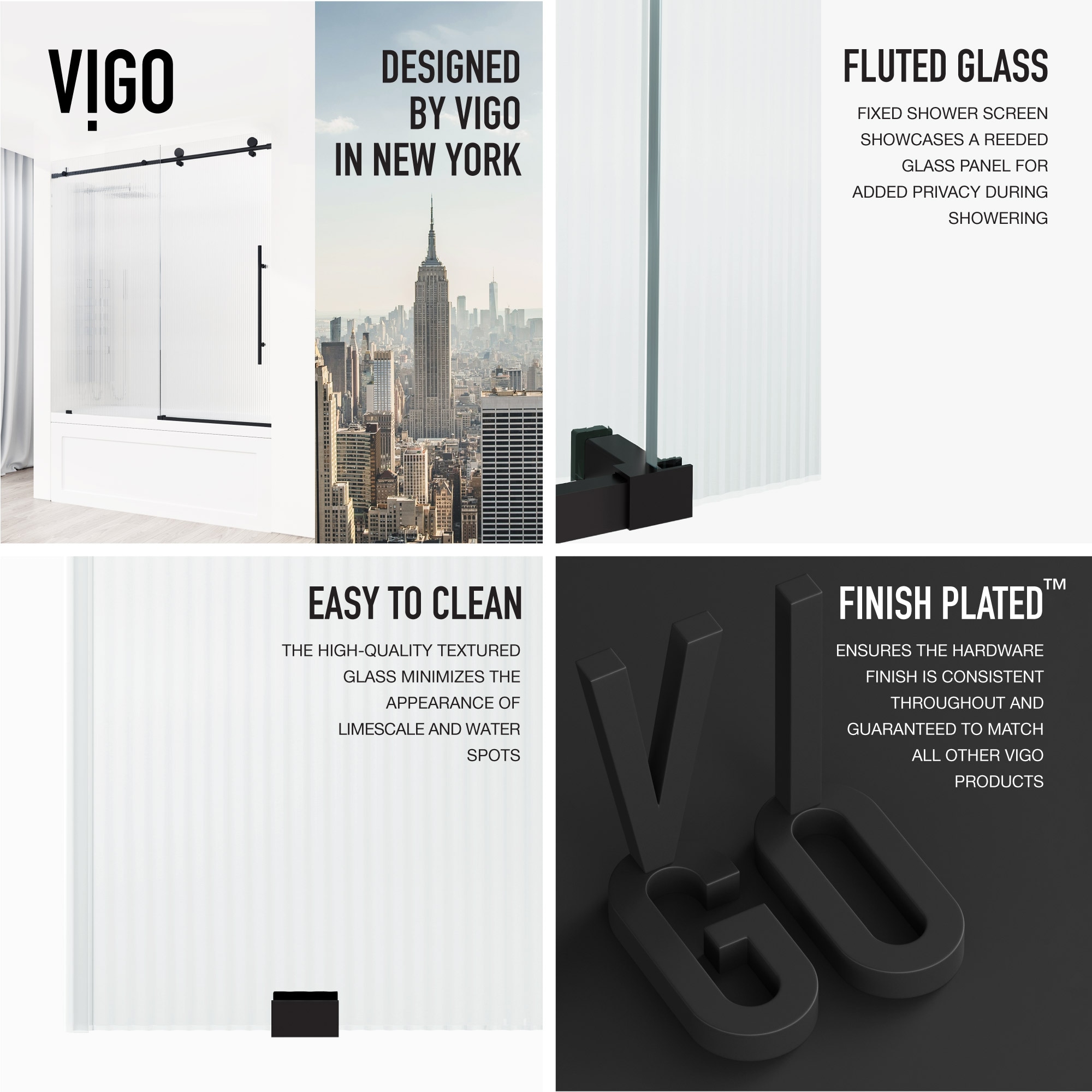 VIGO VG6021MBFL6066L Bathtub-Doors - View #4