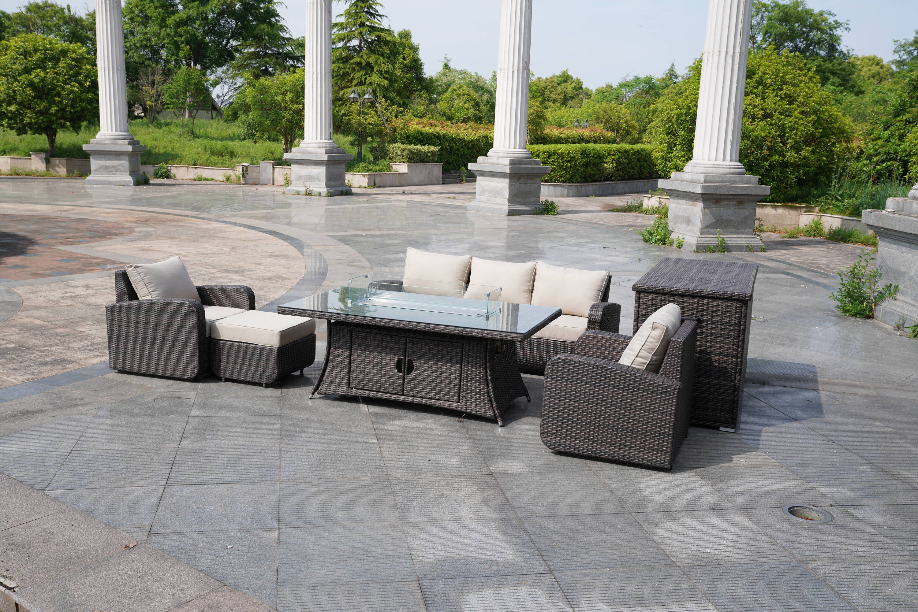 Direct Wicker DWG-06R15&3256B-BR Patio-Dining-Sets - View #7