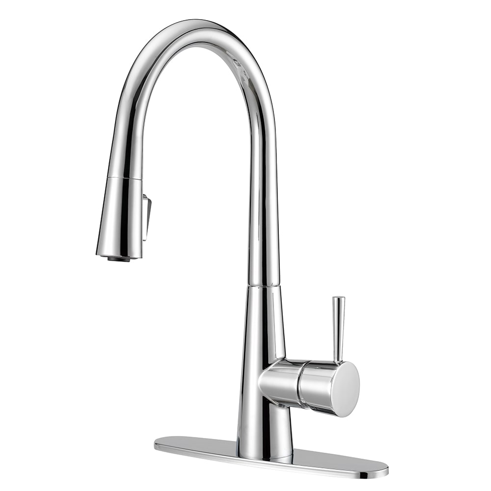 Origin 21 Keya Chrome Single Handle Pull-down Kitchen Faucet with Deck ...