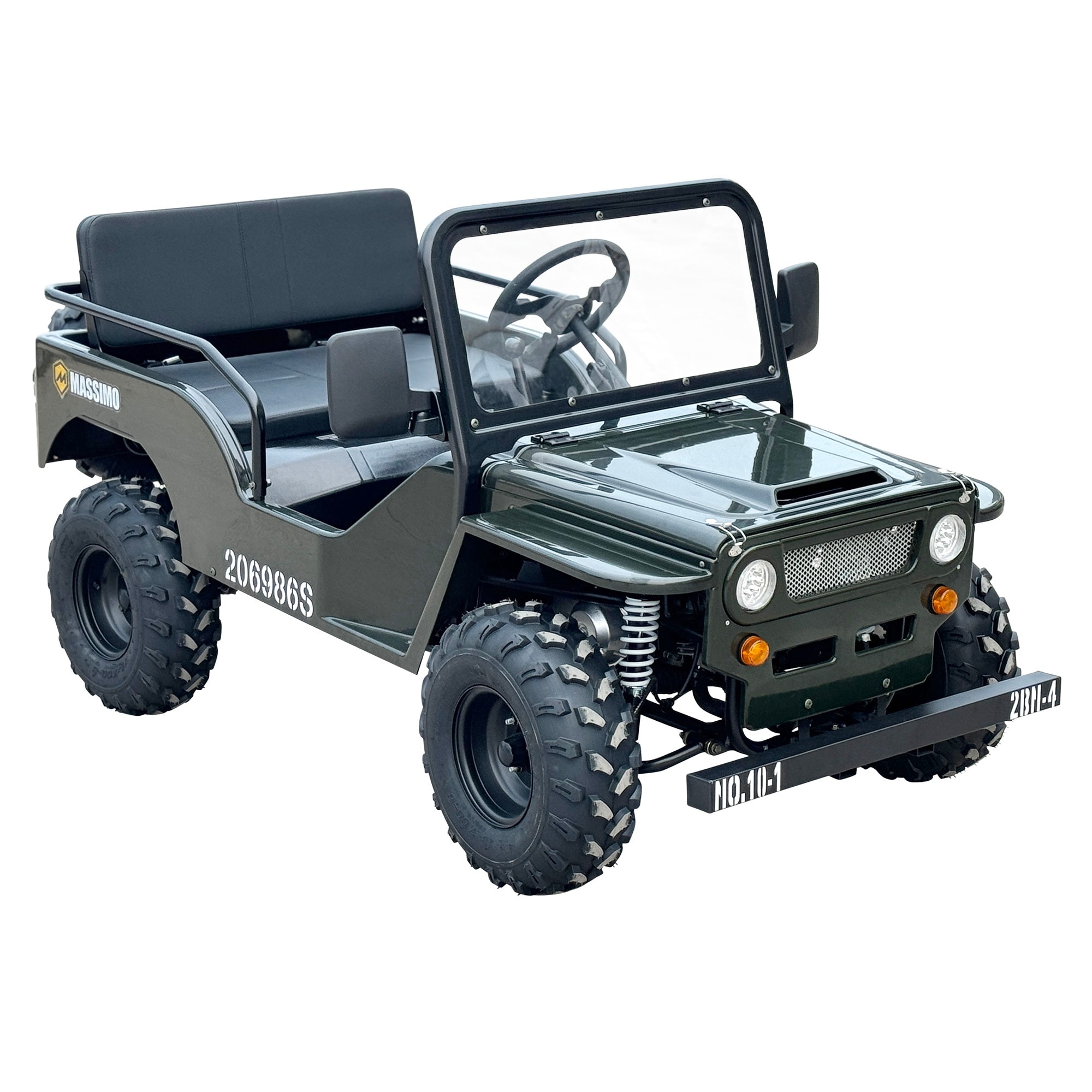 Massimo Y540125721 Gas Motorized Go-Kart with 125cc Engine, 9HP, 28 MPH Top Speed, Electric Starter, Automatic Transmission