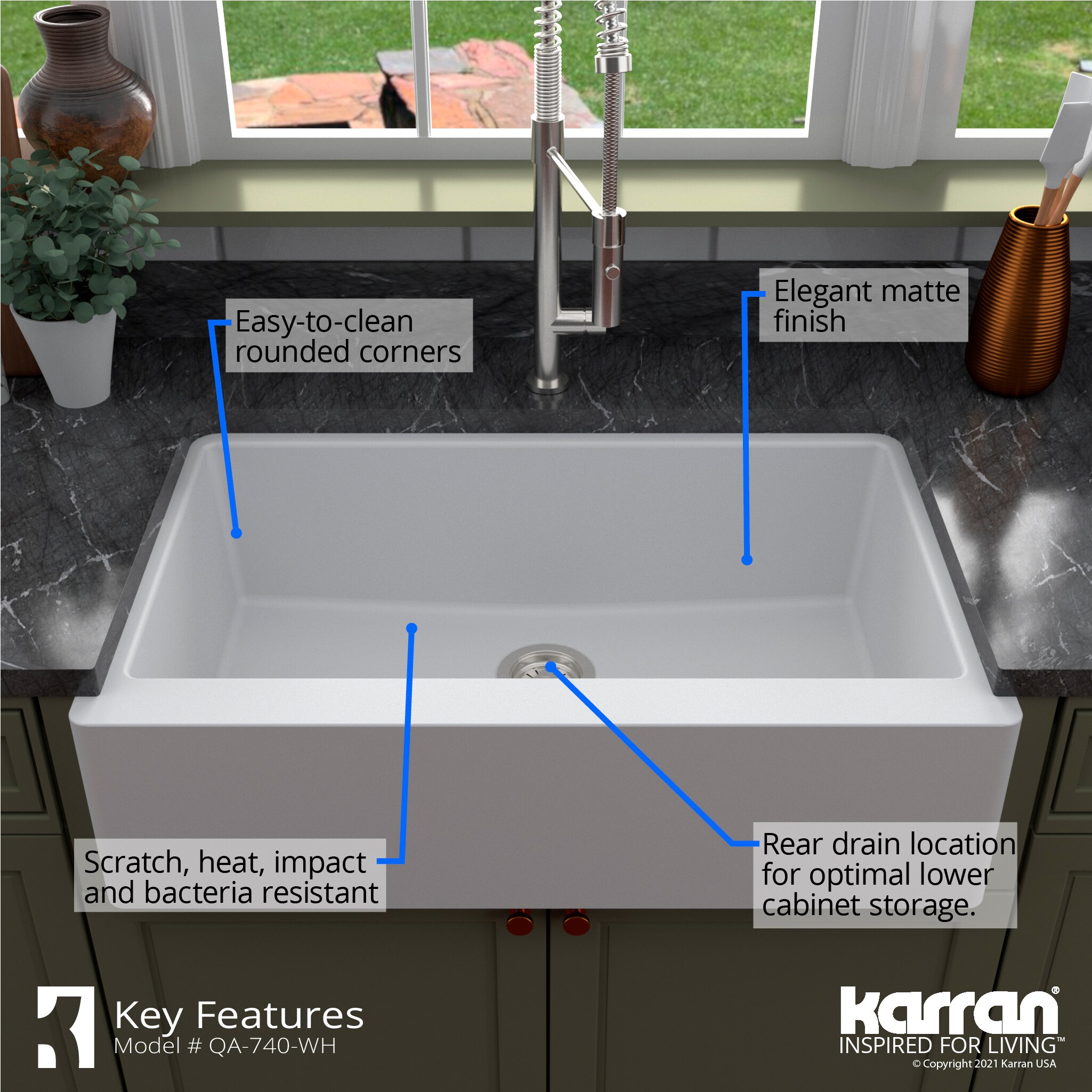 Karran QA-740-WH-PK1 Kitchen-Sinks - View #8