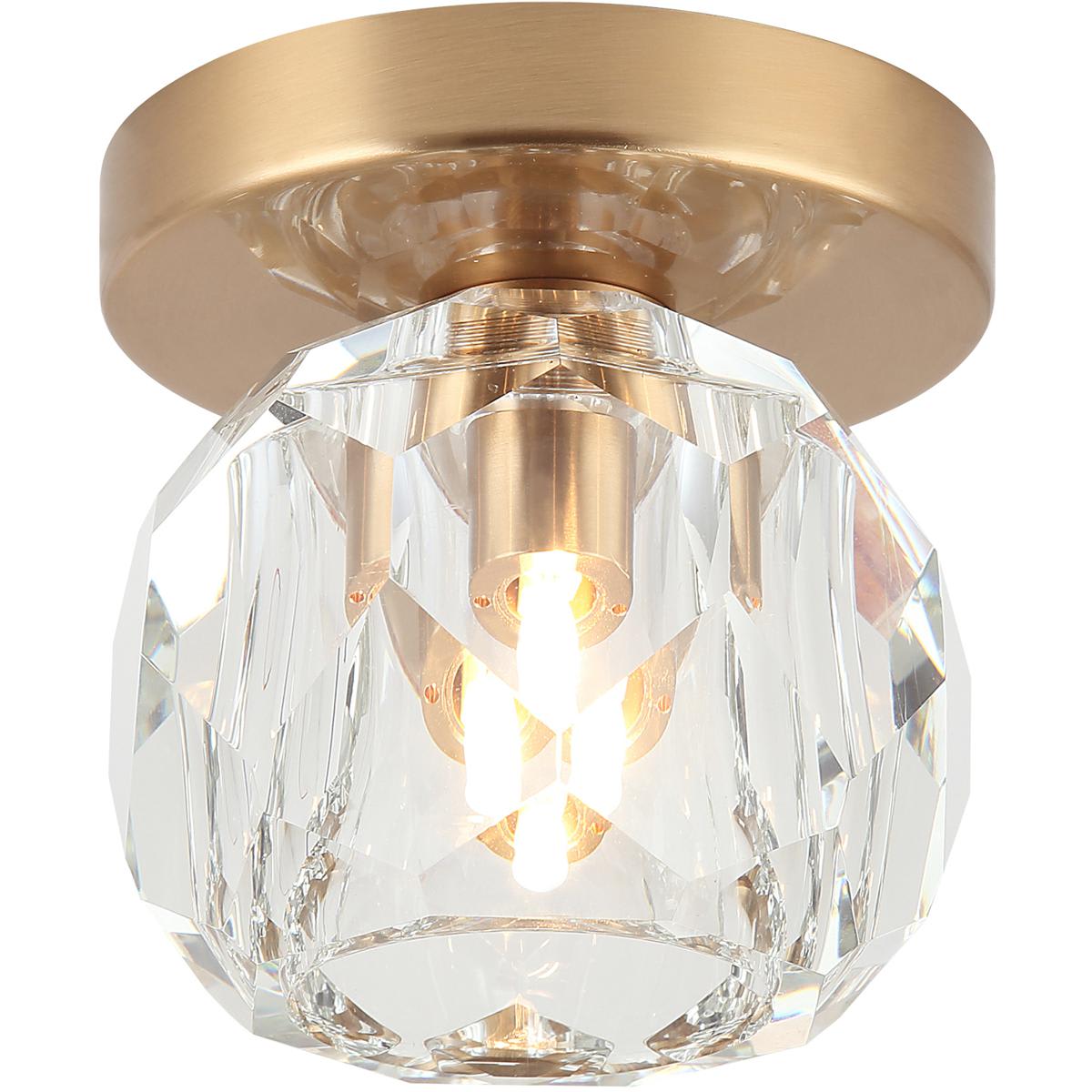Matteo  Lighting X61401AG Rosa LED 4 inch Aged Gold Brass Flush Mount Ceiling Light