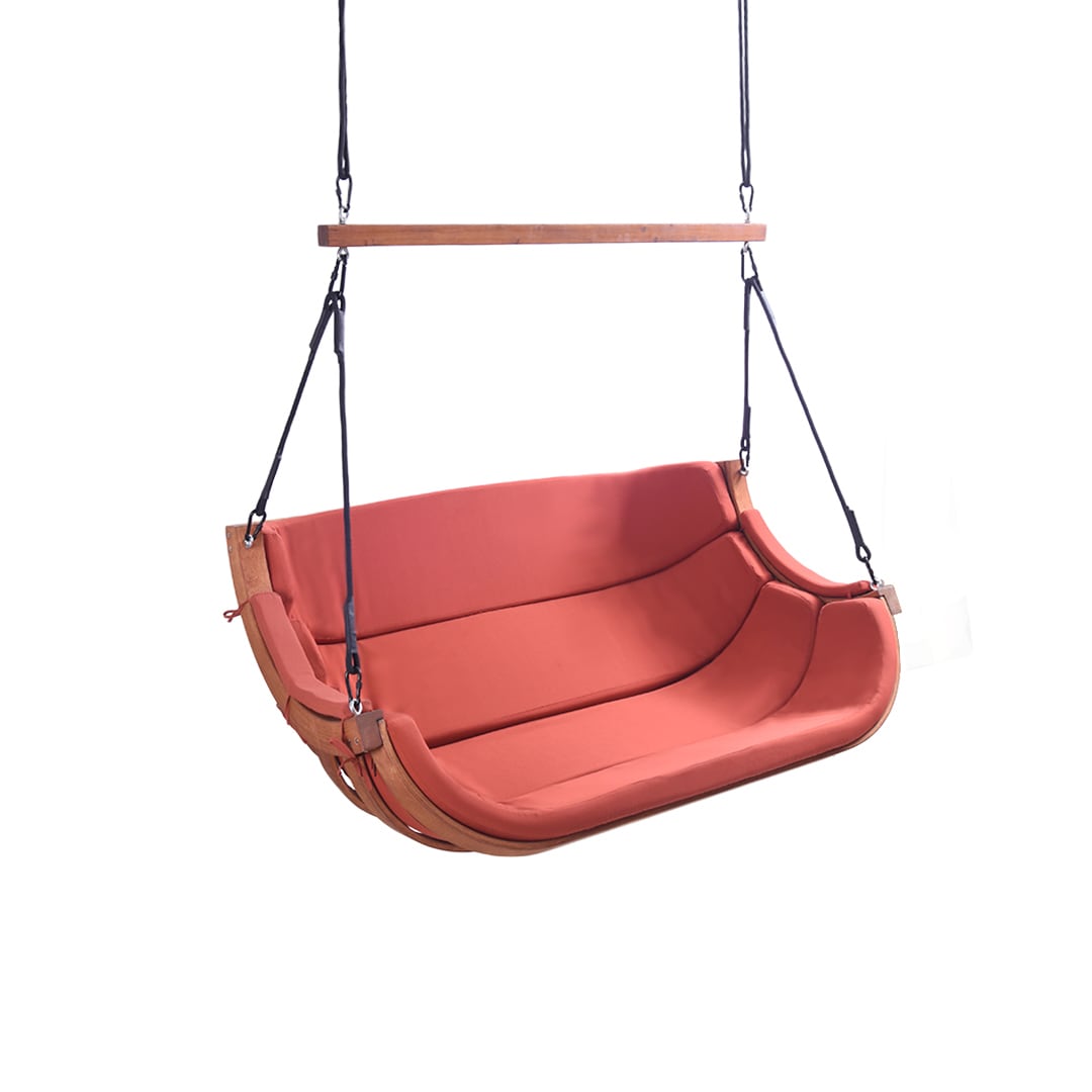 Tybori TY044028D-A-TC Lobster 2-person Terracotta Wood Outdoor Swing