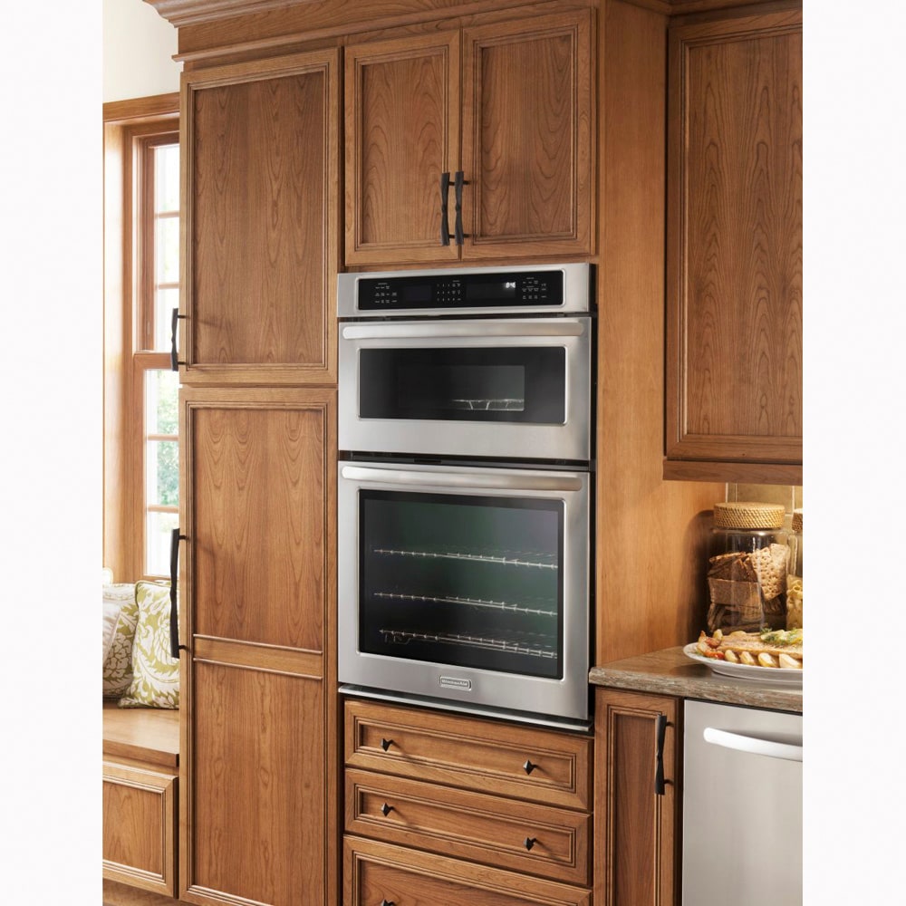 KitchenAid 30-in Self-Cleaning Convection Microwave Wall Oven Combo ...