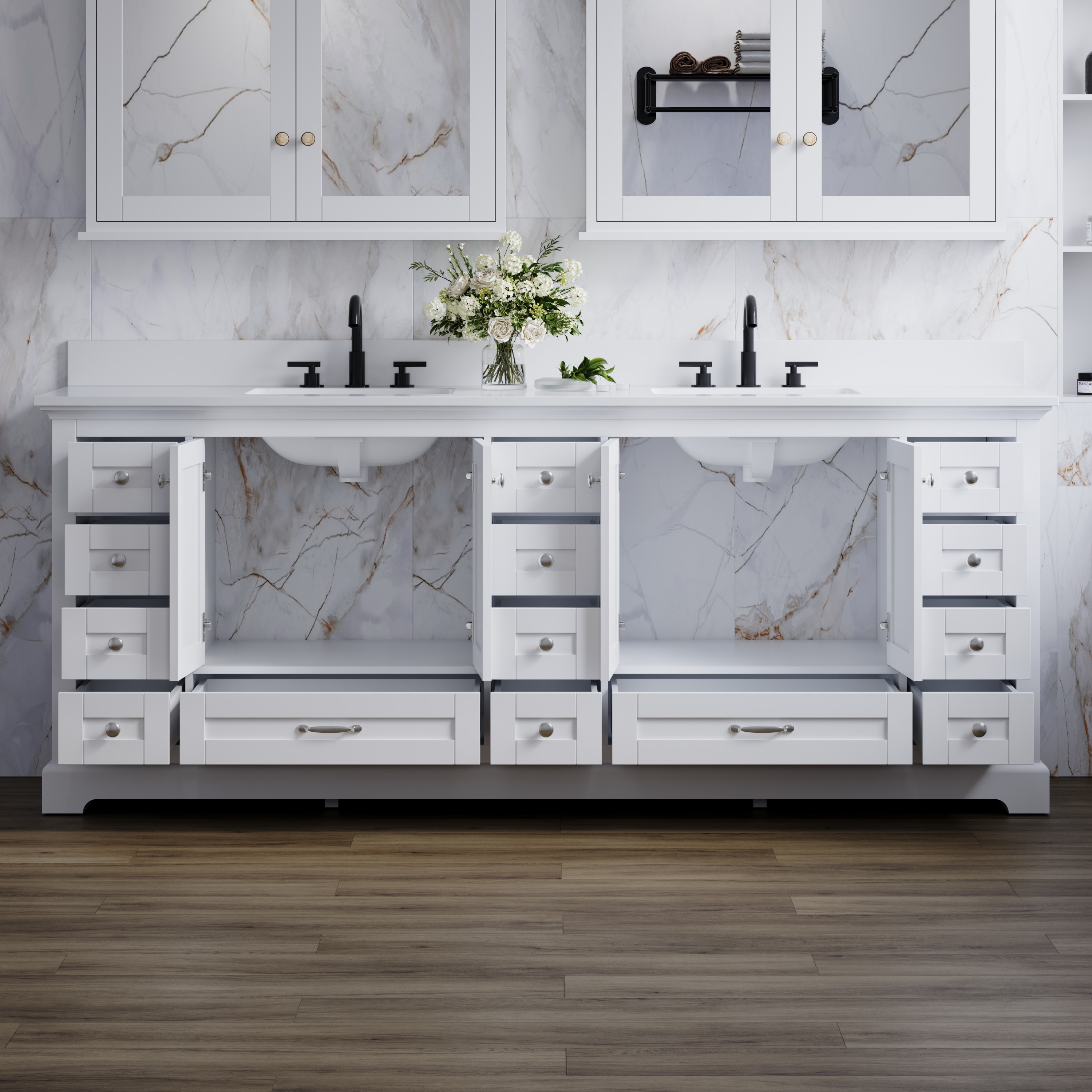 WELLFOR EX-BV60BR Bath-Vanity-Combo - View #3