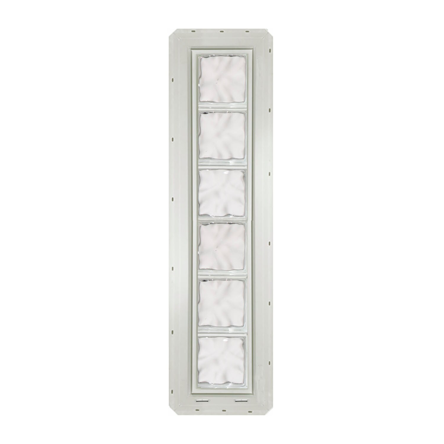 CrystaLok CL0848SDCWH Wavy Glass 9-1/4-in x 46-3/4-in Vinyl New construction Glass Block Window