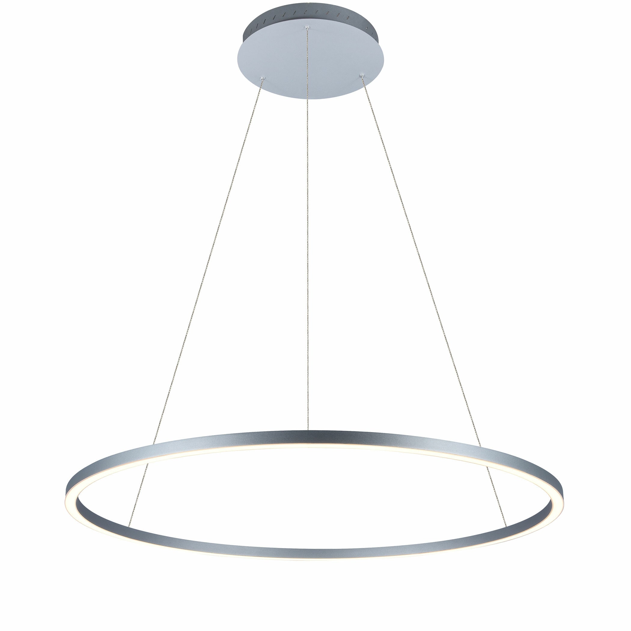 Tania Nickel 39" Drum LED Pendant Chandelier