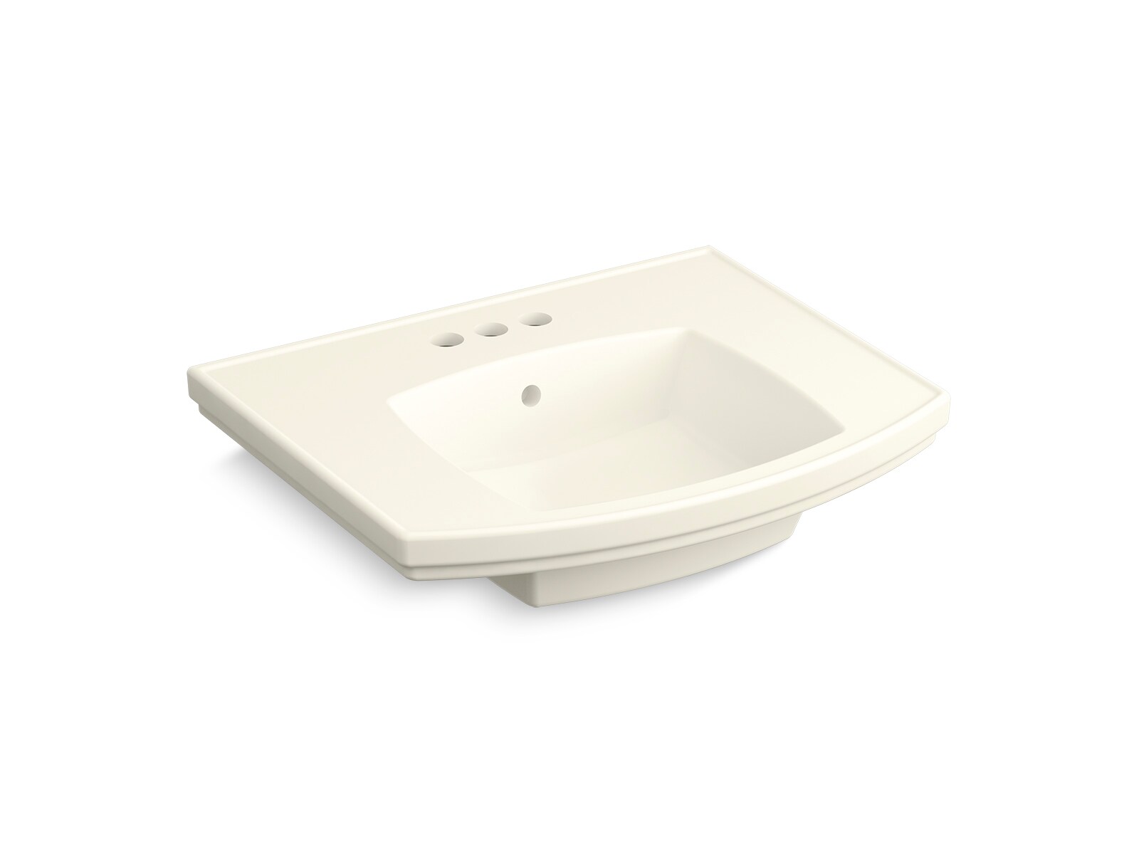 KOHLER Elliston Biscuit Vitreous China Traditional Pedestal Sink Top ...