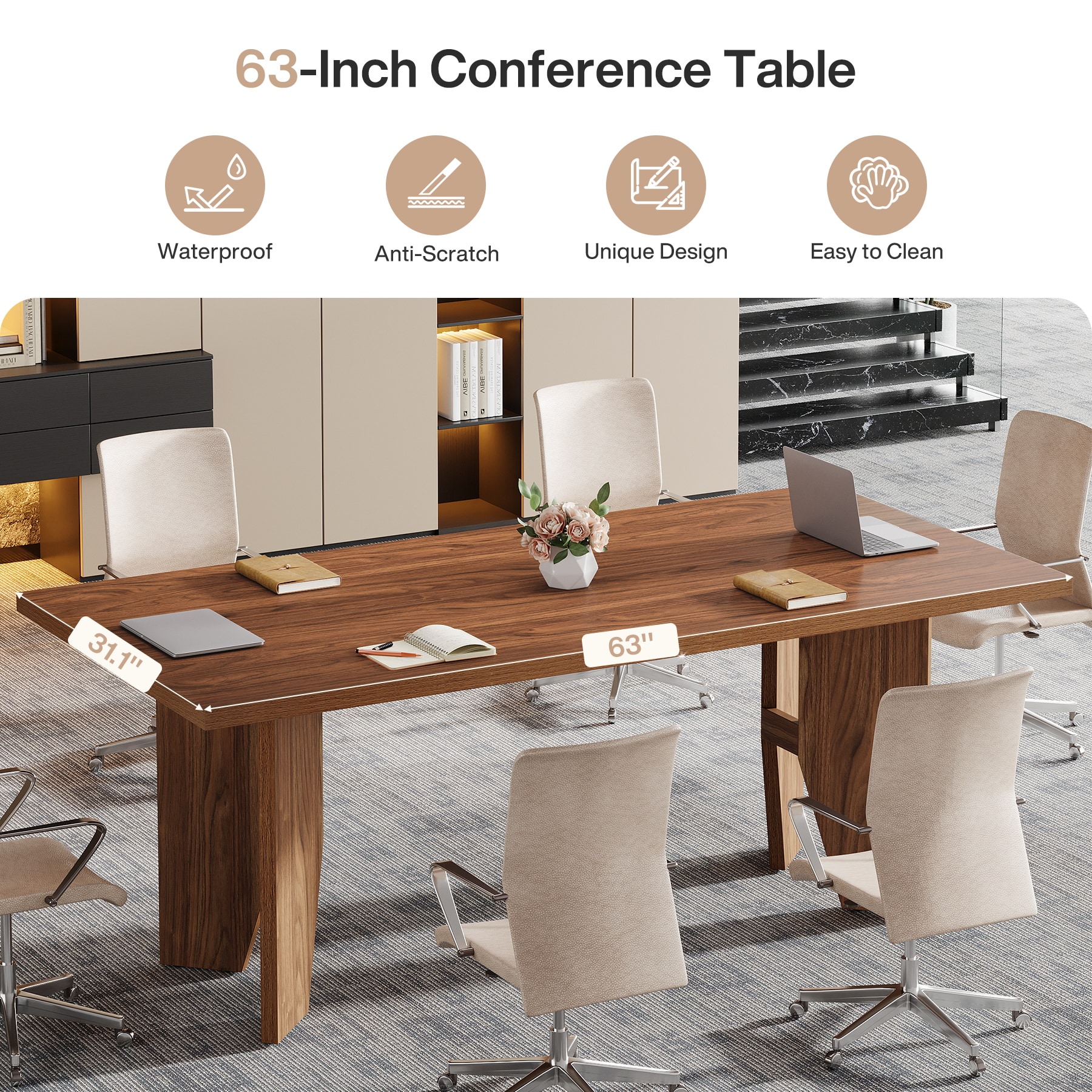 Tribesigns LWOYJL-1166YY Office-Tables - View #5