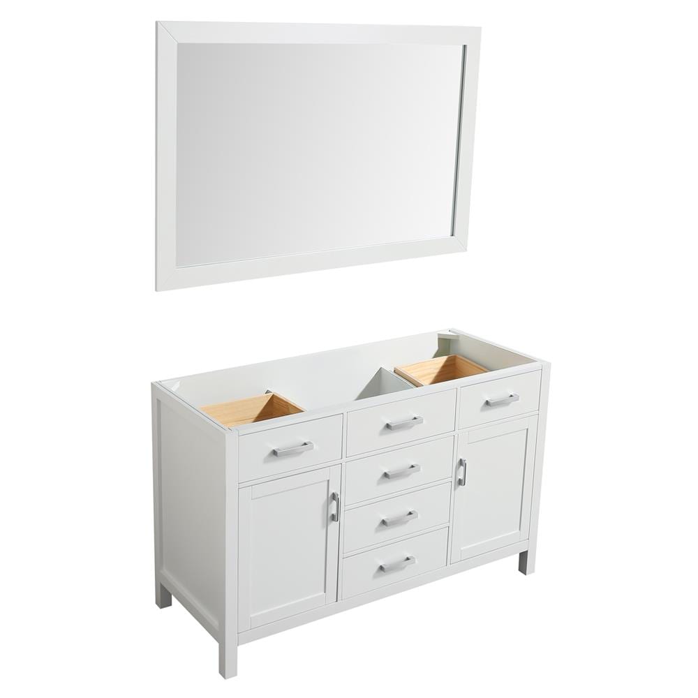 Beaumont Decor Hampton 54-in White Bathroom Vanity Cabinet