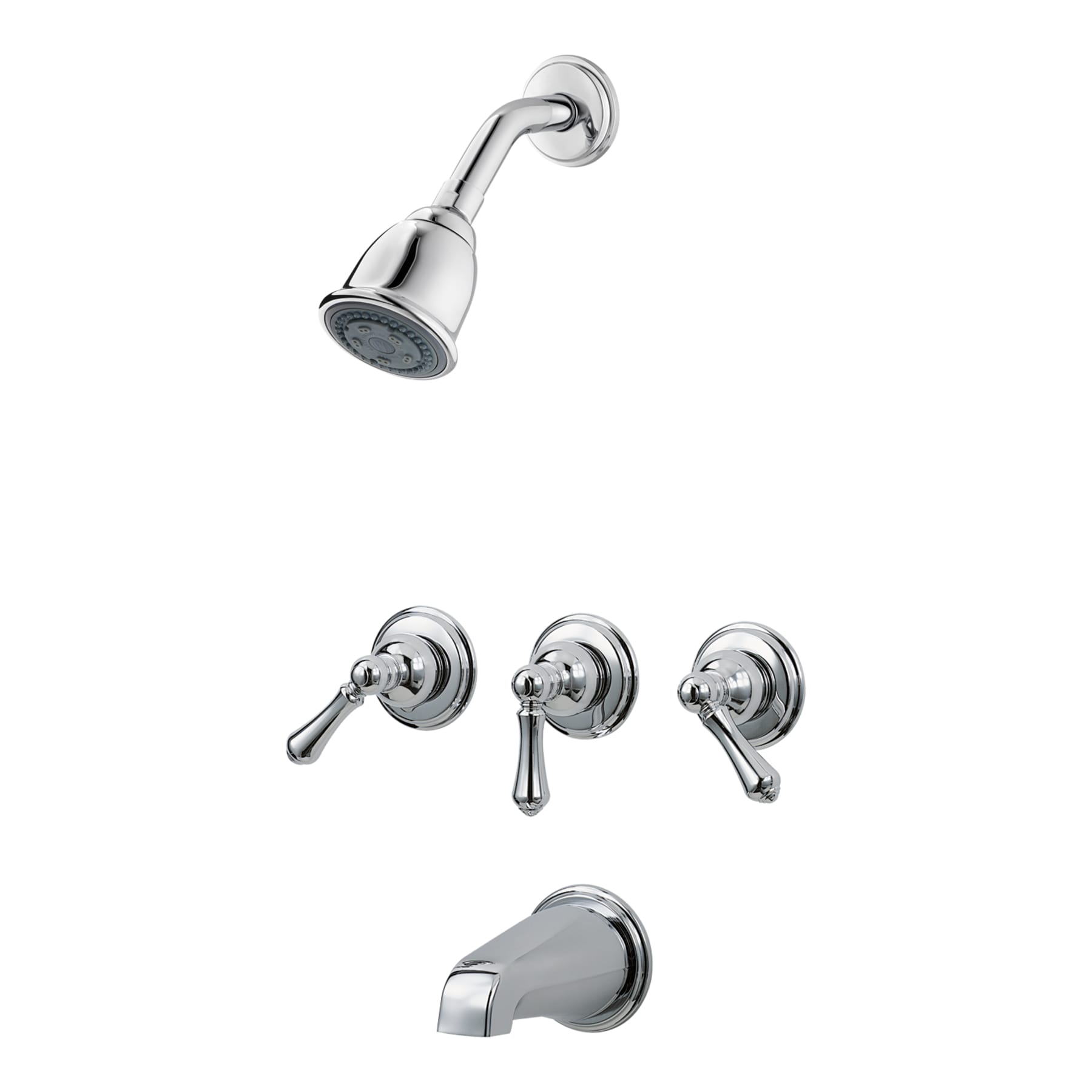 Pfister LG01-81BC Polished Chrome 3-handle Multi-function 2.031-in Round Shower Faucet