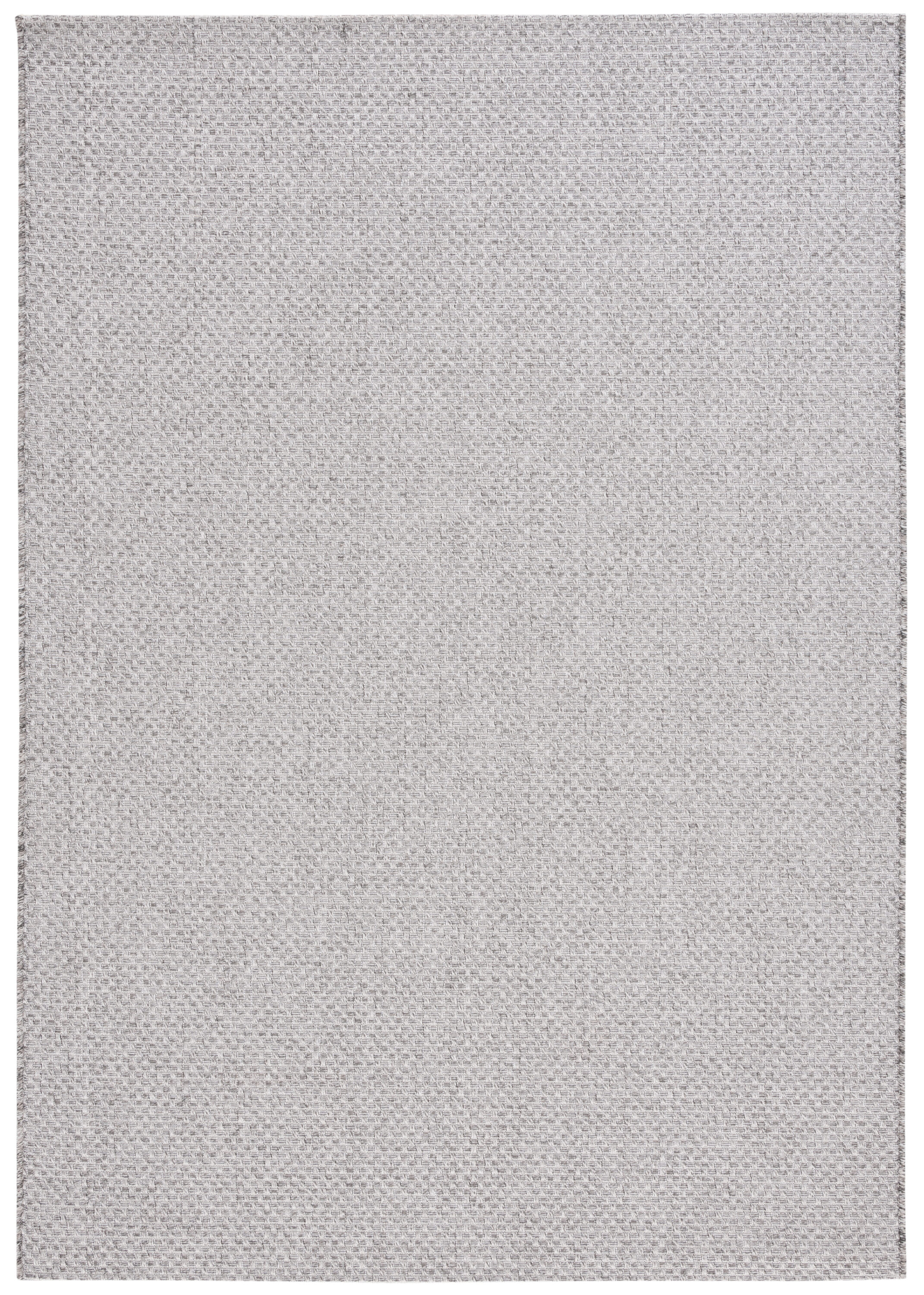 Safavieh SAW640F-4 4 x 6 (ft) Loomed Polyester/Polypropylene Light Gray Rectangular Indoor/Outdoor Solid Mid-Century Modern Area rug