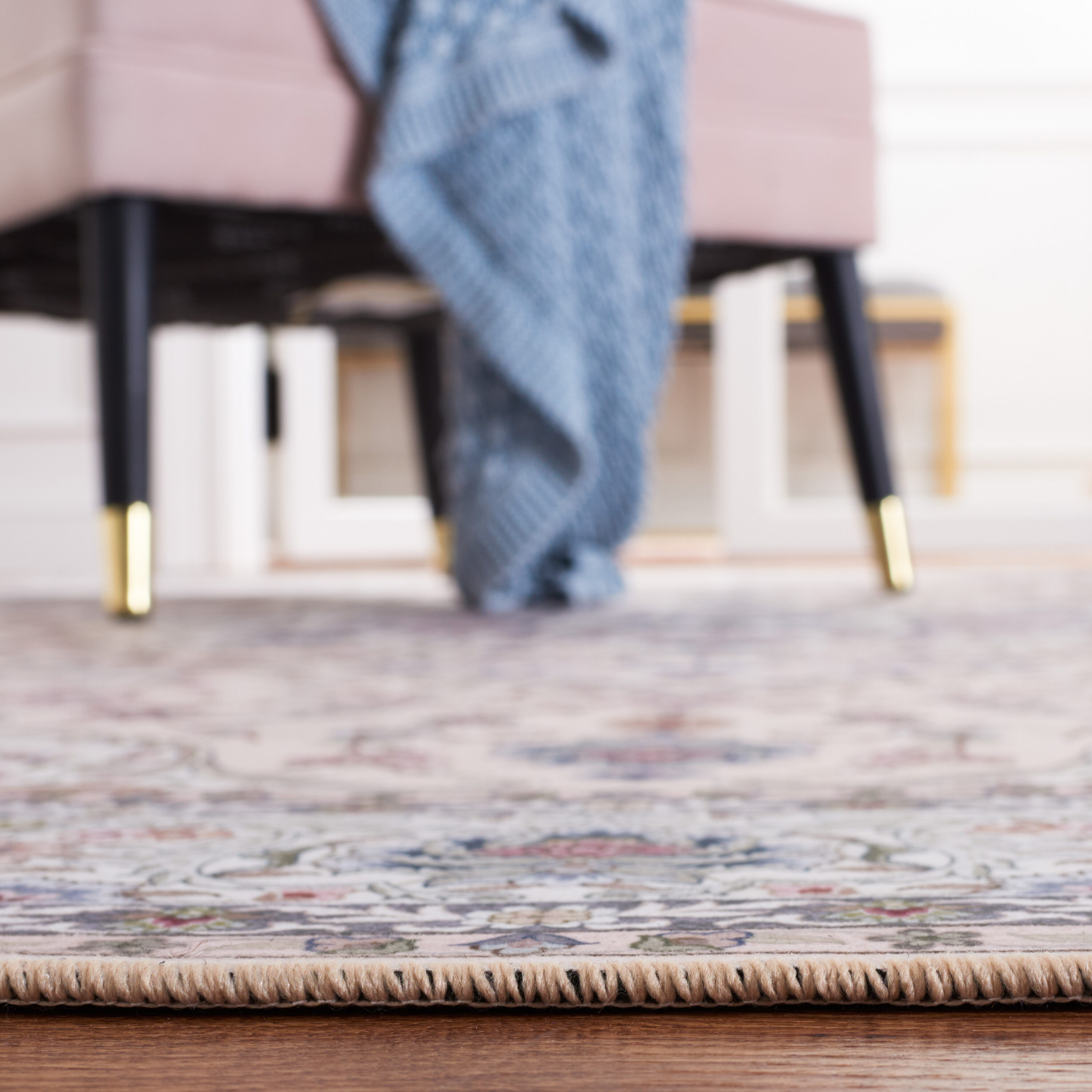 Elegant Beige & Green Synthetic 9' x 12' Tucson Area Rug
