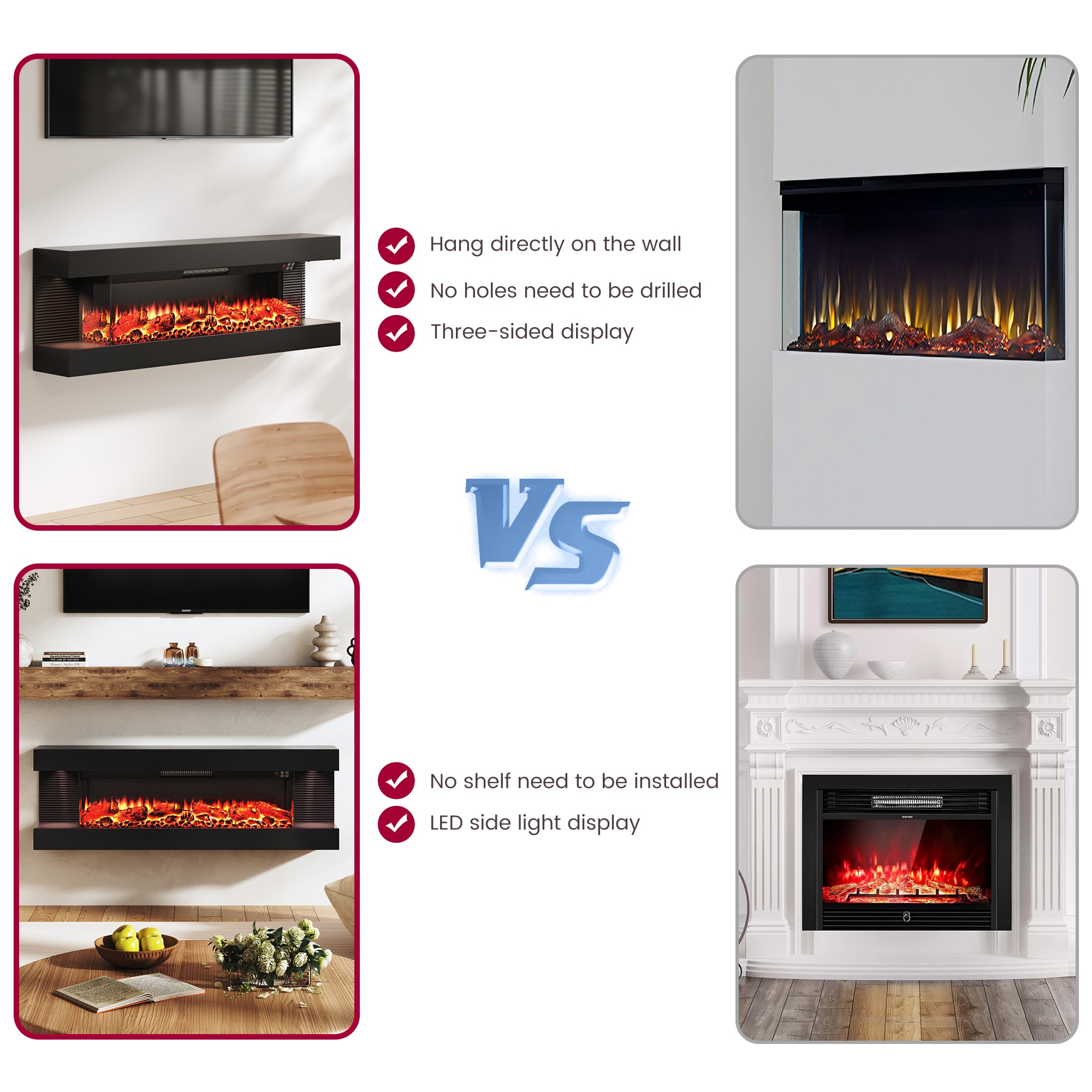 Clihome CL-W50 Electric-Fireplaces - View #8