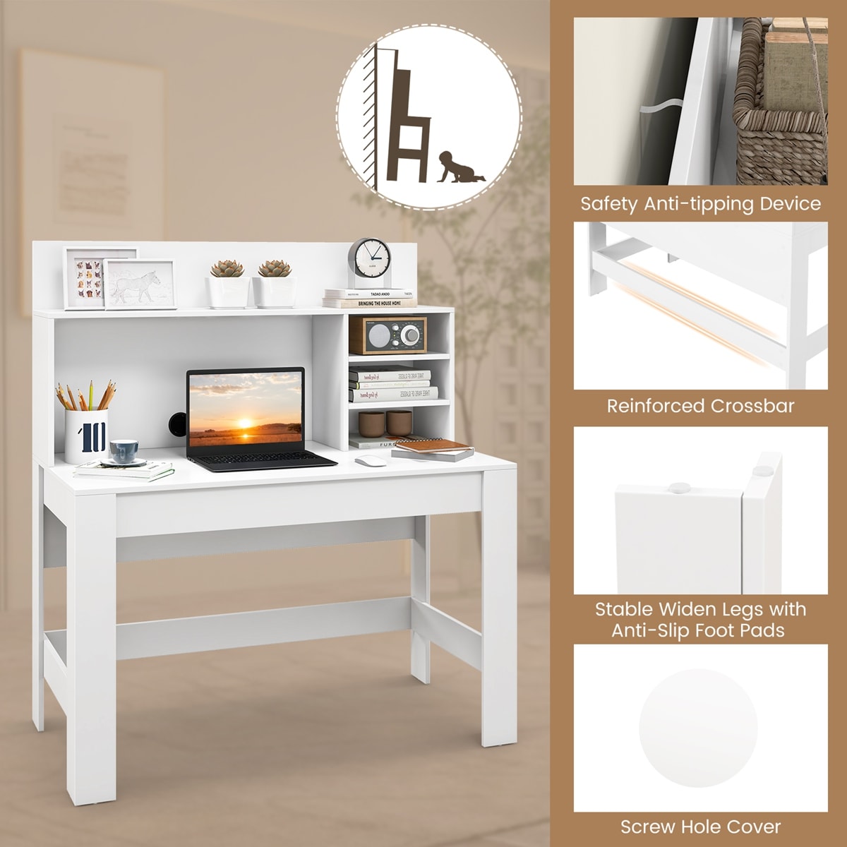 Costway CB10475WH desks - View #7