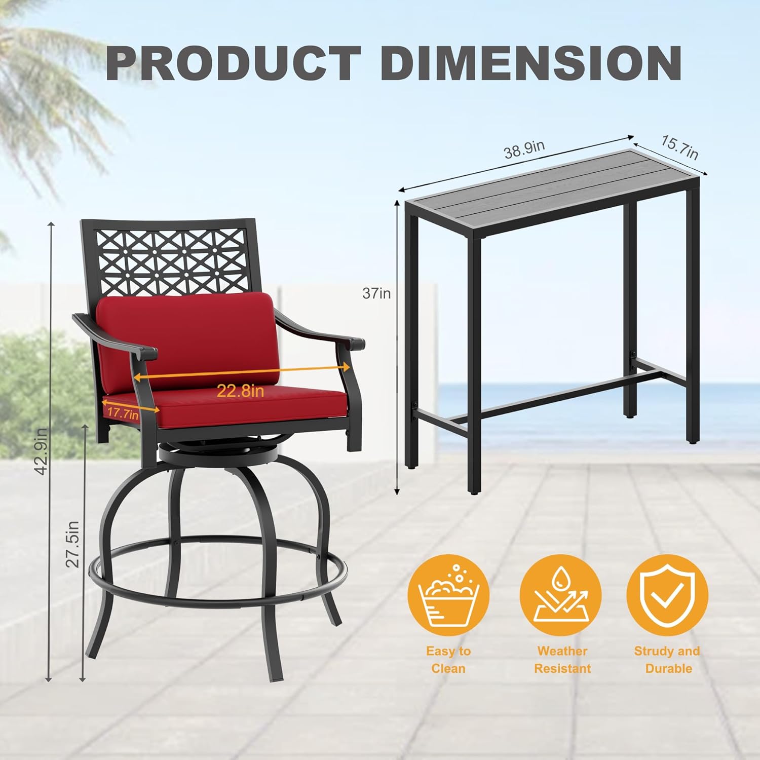 Qeetex LHF-DYQ-VAM-33QG9C4K Patio-Dining-Sets - View #2