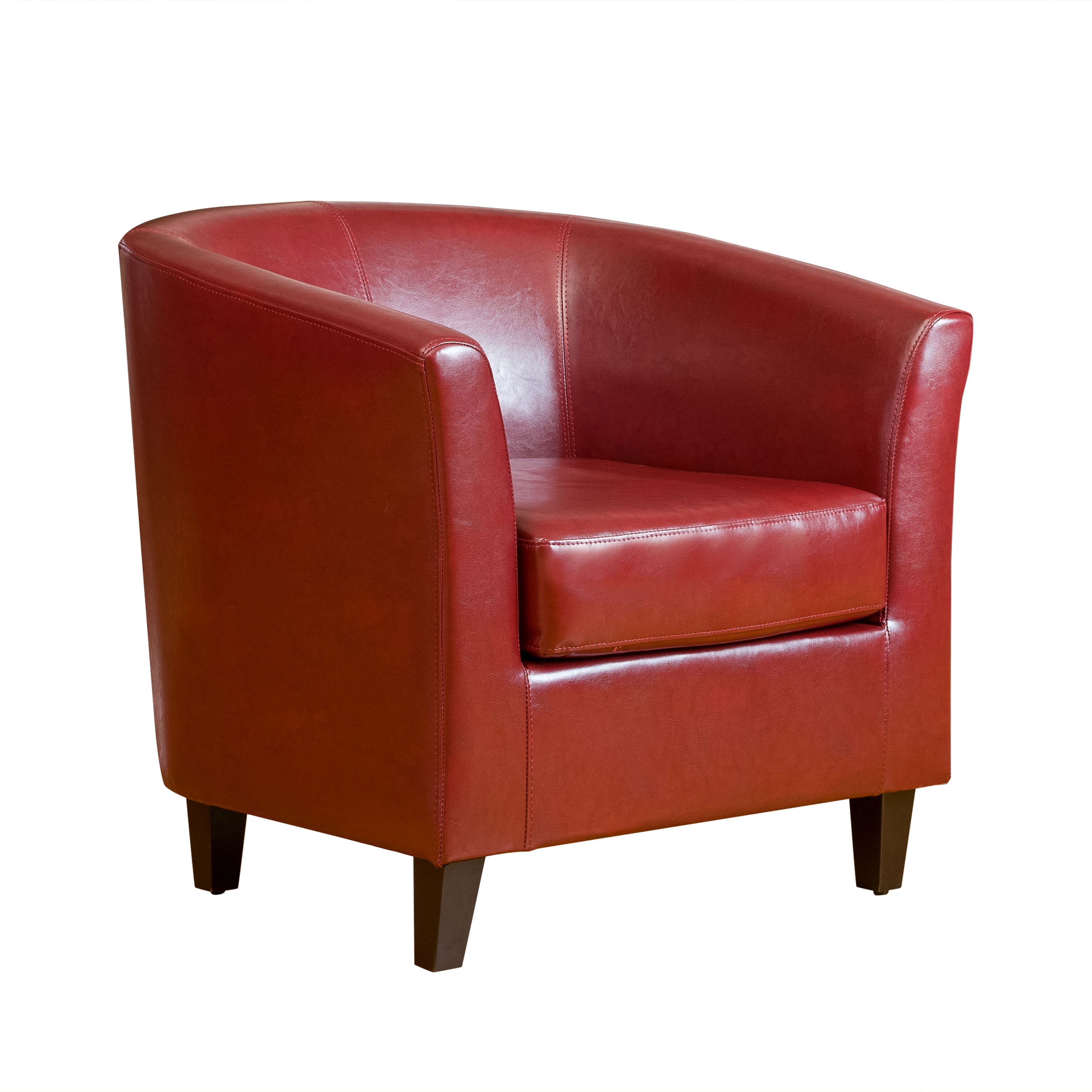 Best Selling Home Decor 219877 Casual Red Faux leather Club Chair