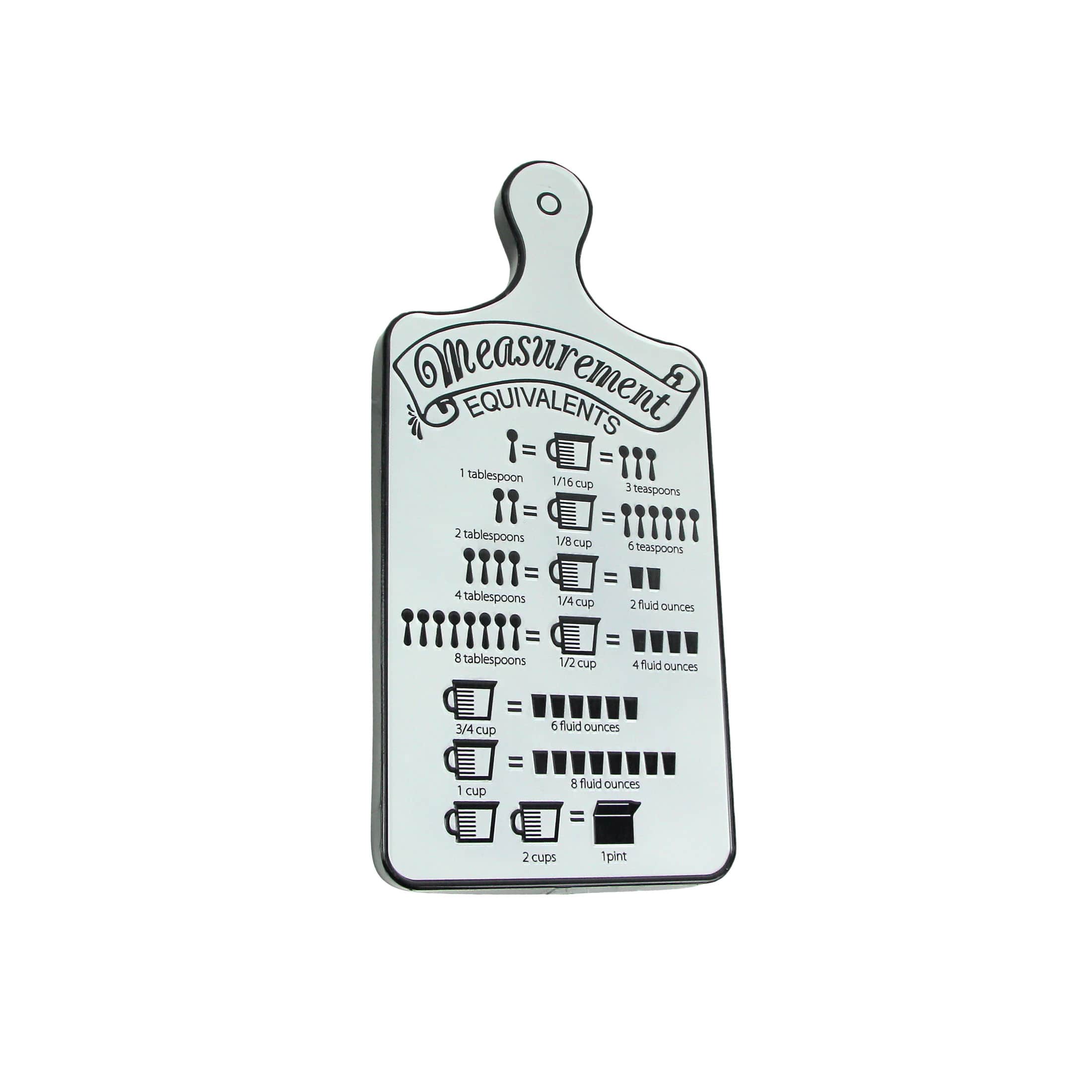 Things2Die4 MRC-34687-WT Measurement Conversion Chart Cutting Board Shaped Metal Wall Hanging
