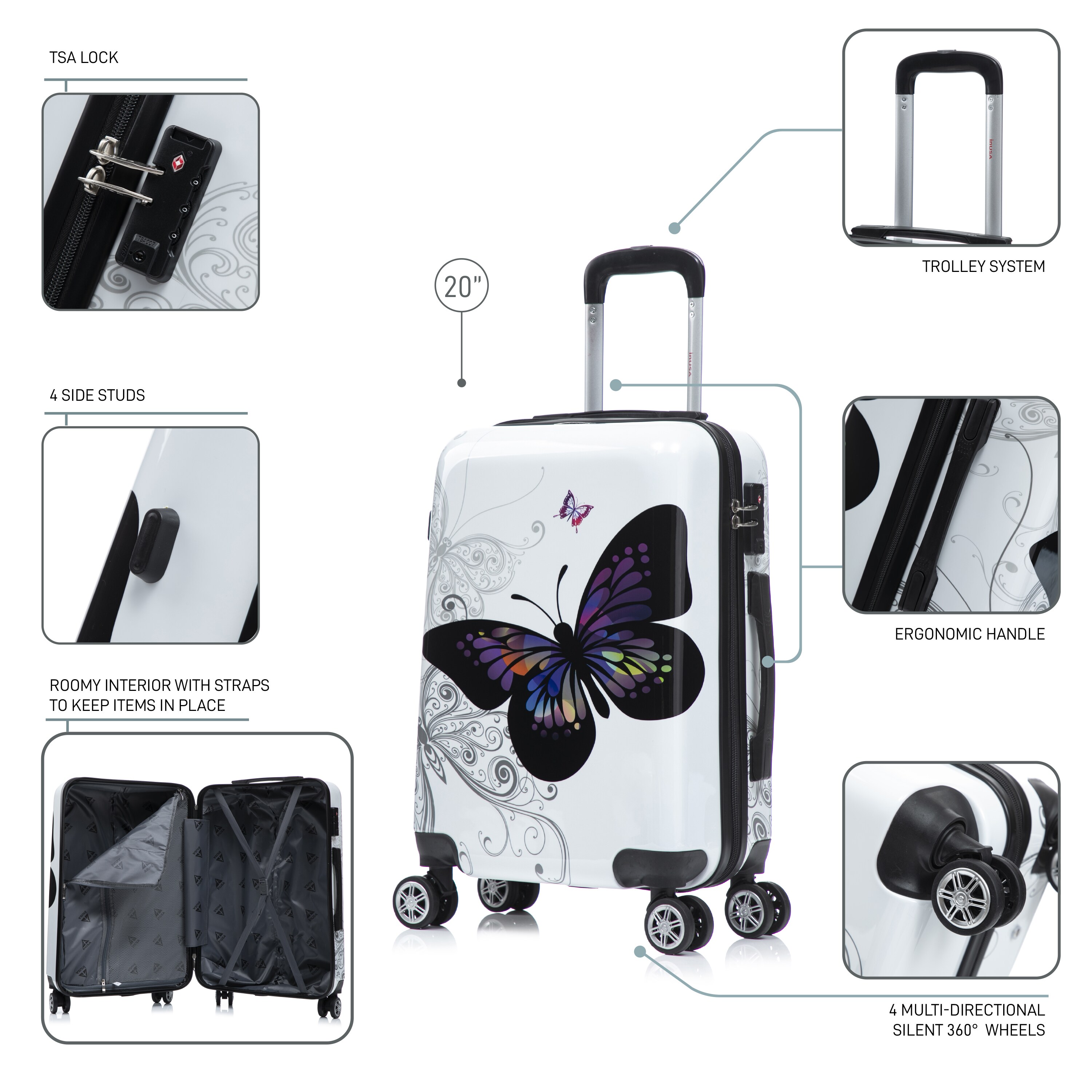 InUSA IUAPC00S-BUT Luggage-And-Luggage-Sets - View #3