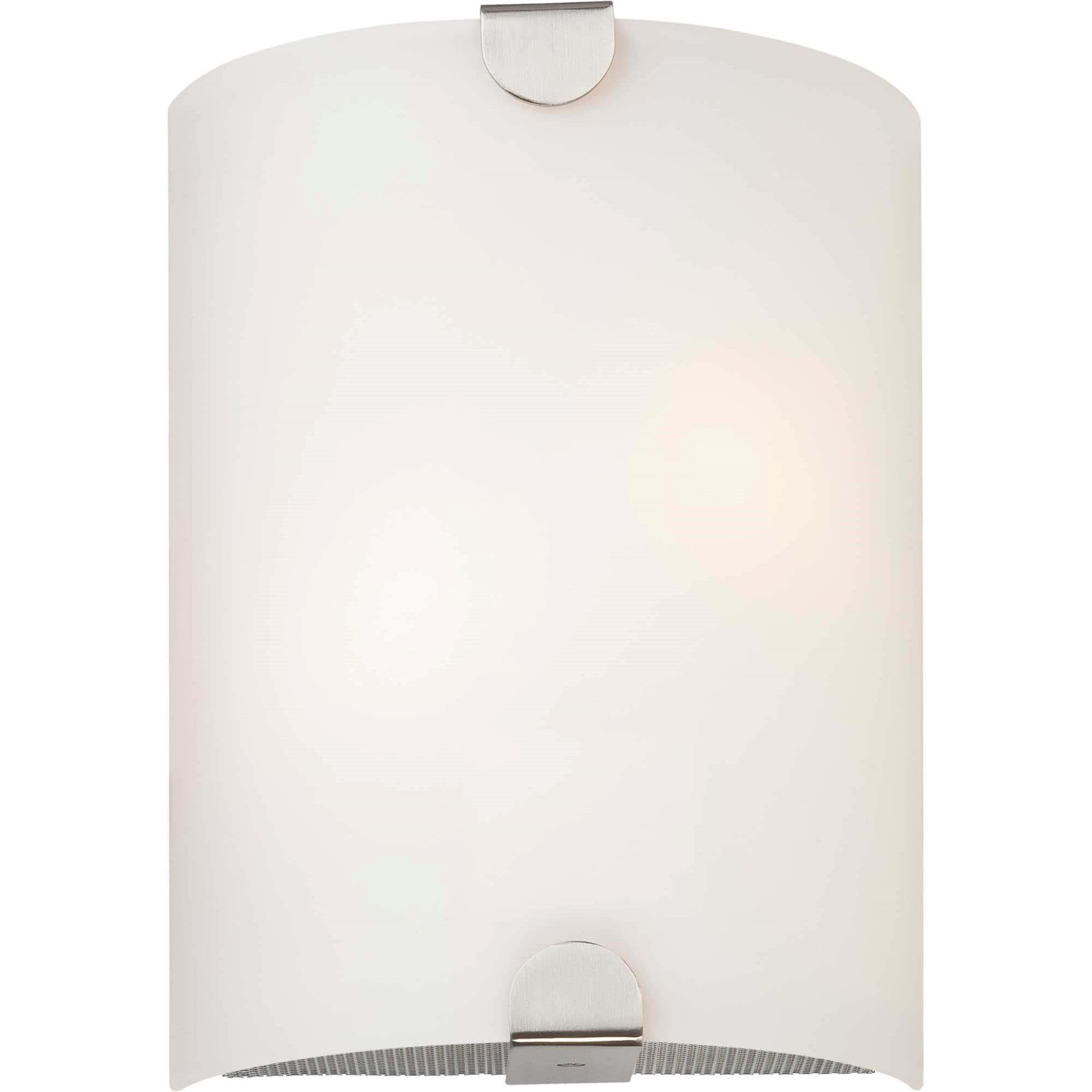 Volume Lighting V6583-33 9-in W 1 -Light Brushed Nickel Transitional Integrated LED Wall Sconce