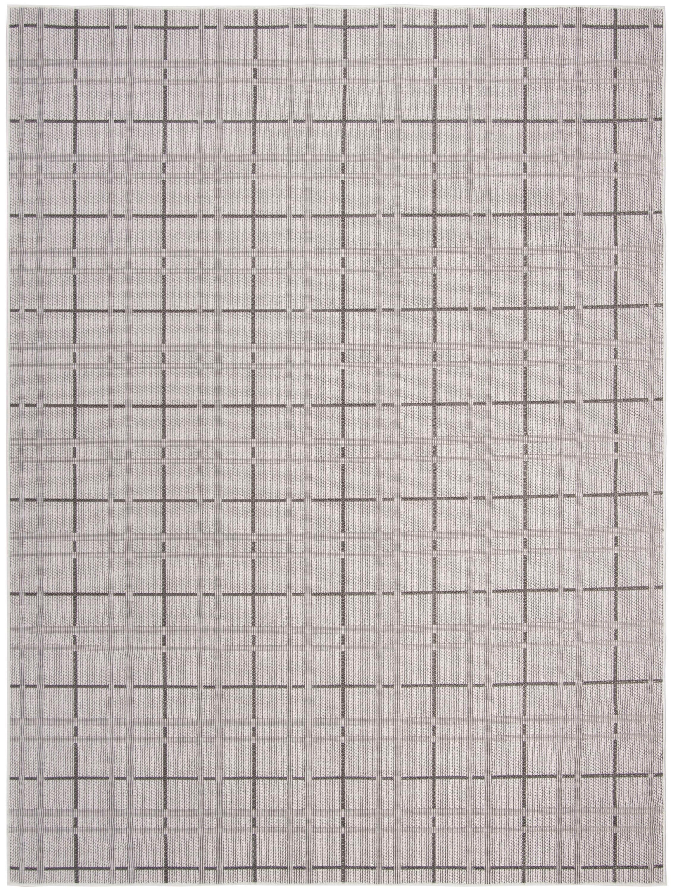 Safavieh BMU803B-9 Bermuda Nicole 9 x 12 (ft) Loomed Polypropylene Ivory/Gray Rectangular Indoor/Outdoor Coastal Area rug