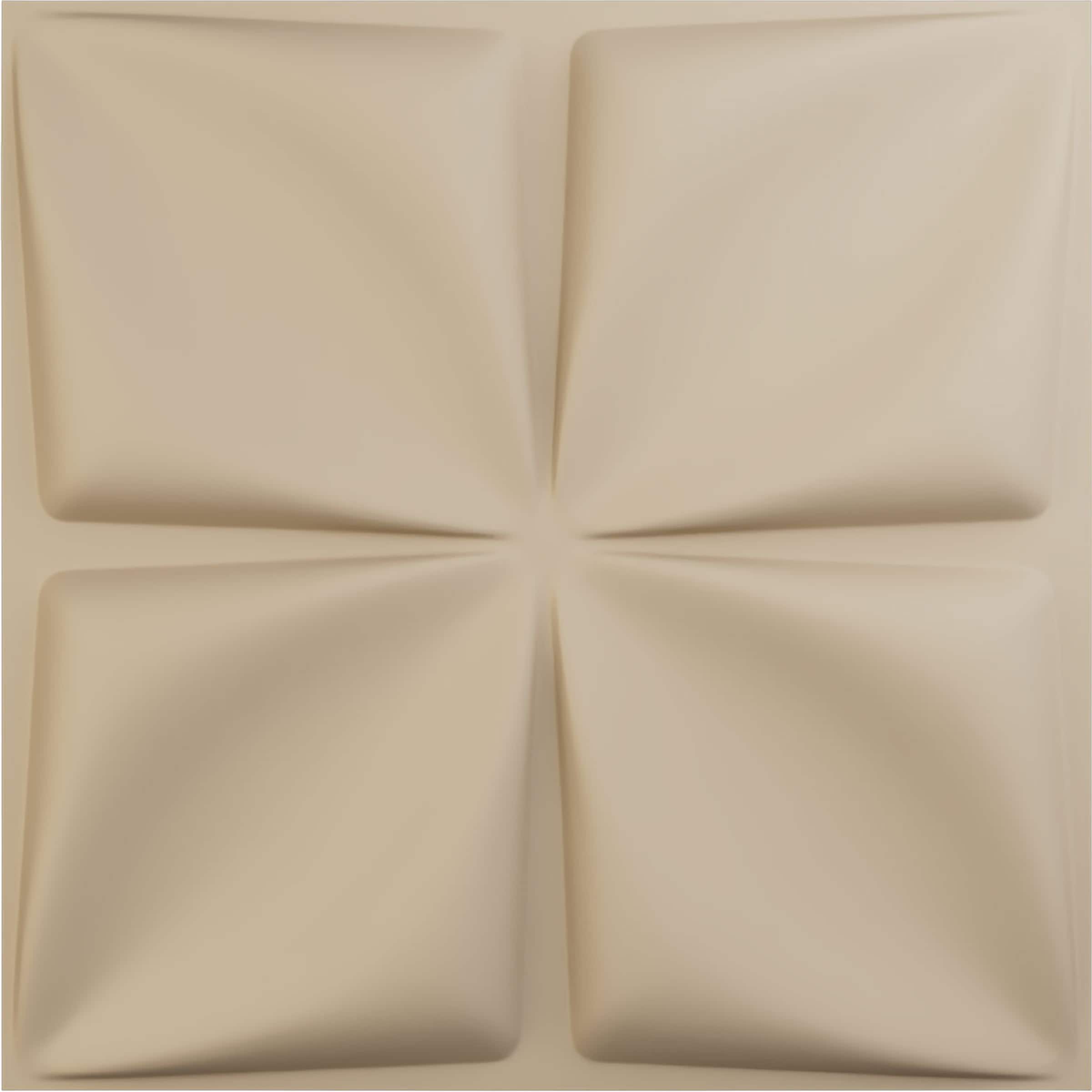 Ekena Millwork WP20X20RLGBE 19-5/8-in x 19-5/8-in Embossed Paintable/Stainable Brown/Tan PVC Wall Panel (