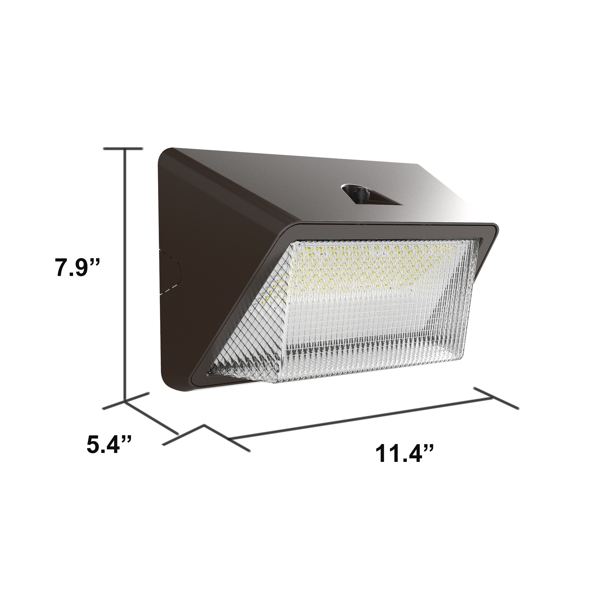 LUMIFORCE Bronze Hardwired LED Outdoor Wall Pack Light 6500Lumen 2