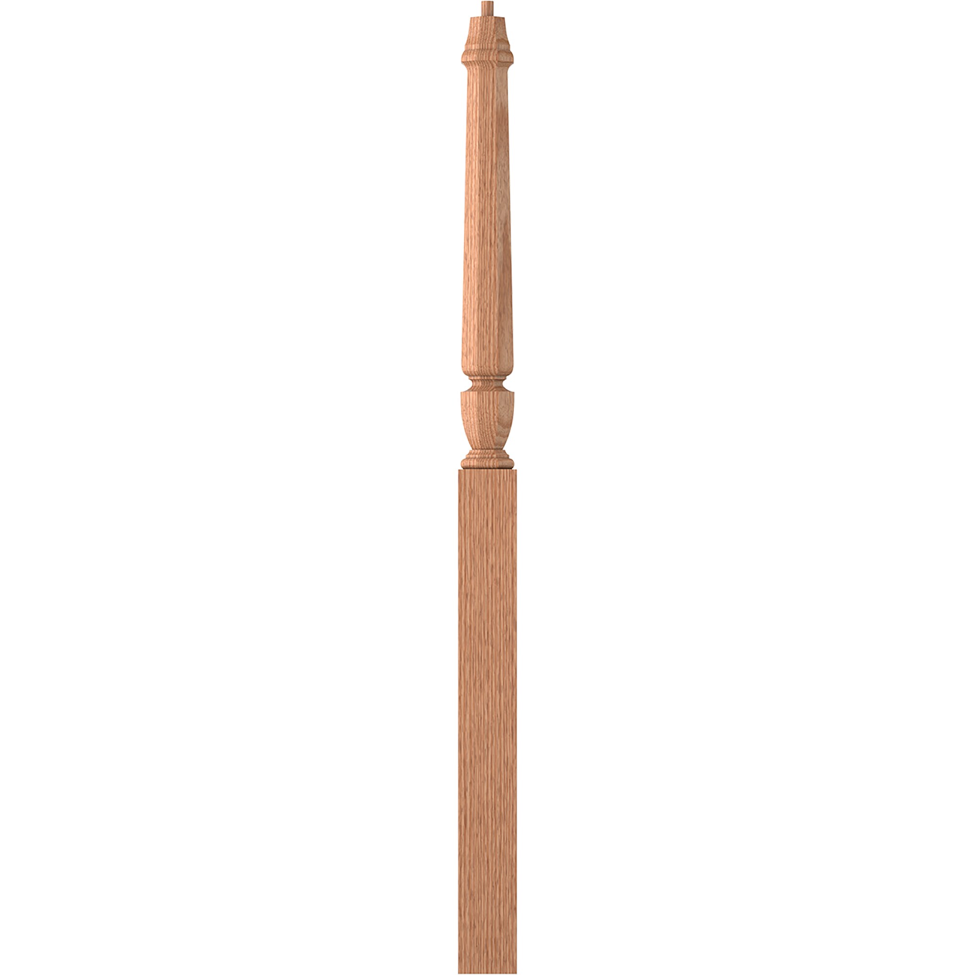 L.J. Smith Stair Systems LJP-30158-O Regent 3.5-in x 58-in Unfinished Red oak Intermediate Stair Newel Post