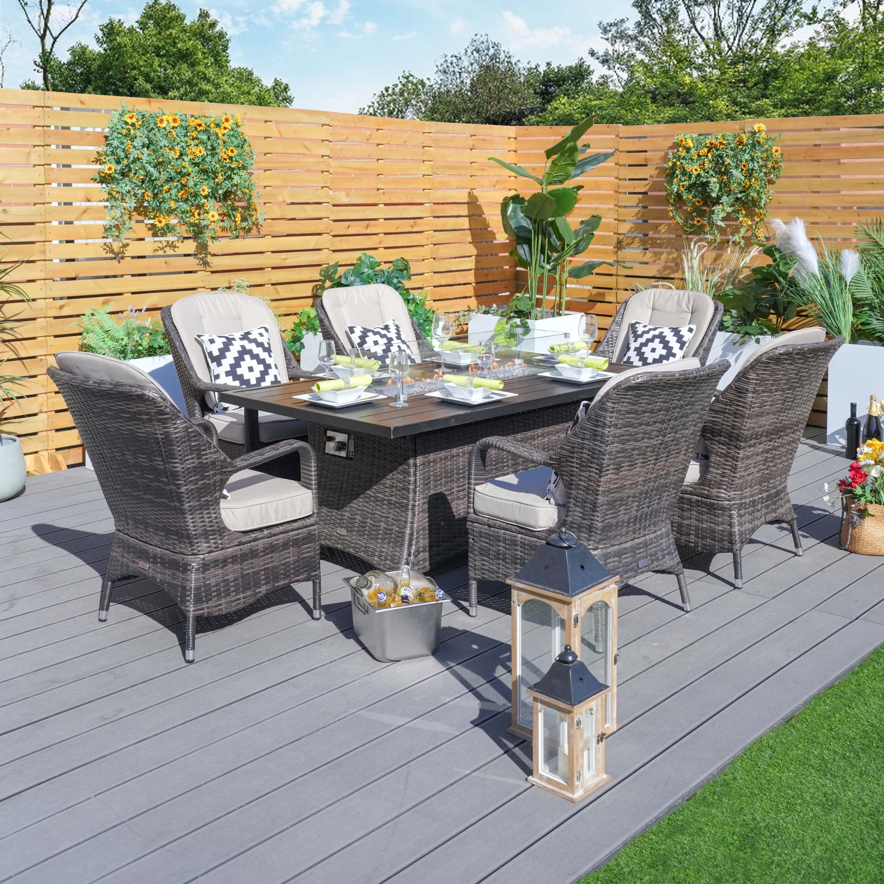 Direct Wicker DWG-1106RA-BR Patio-Dining-Sets - View #6