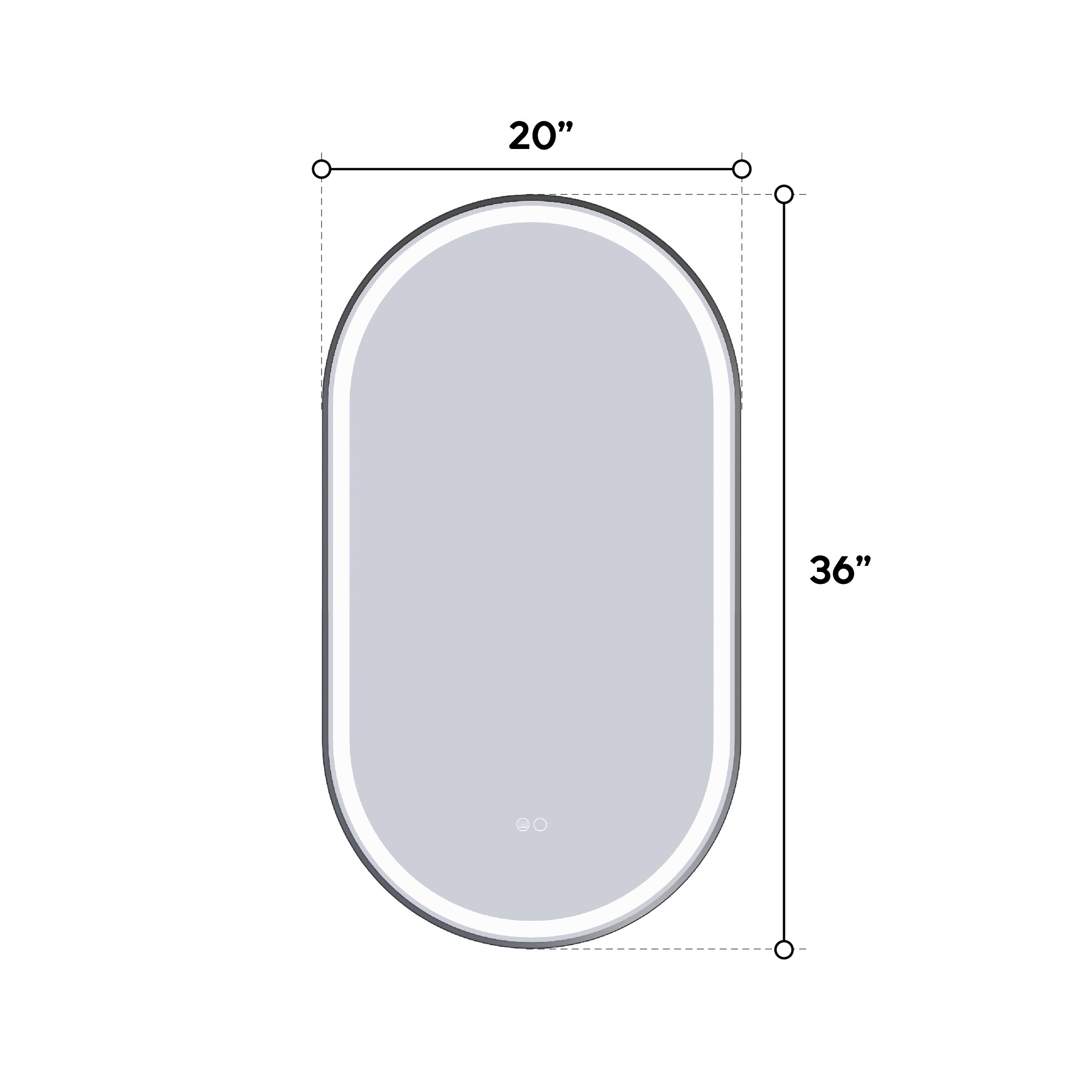 CALVON RC9-OR2036MB Framed-Bath-Mirrors - View #3