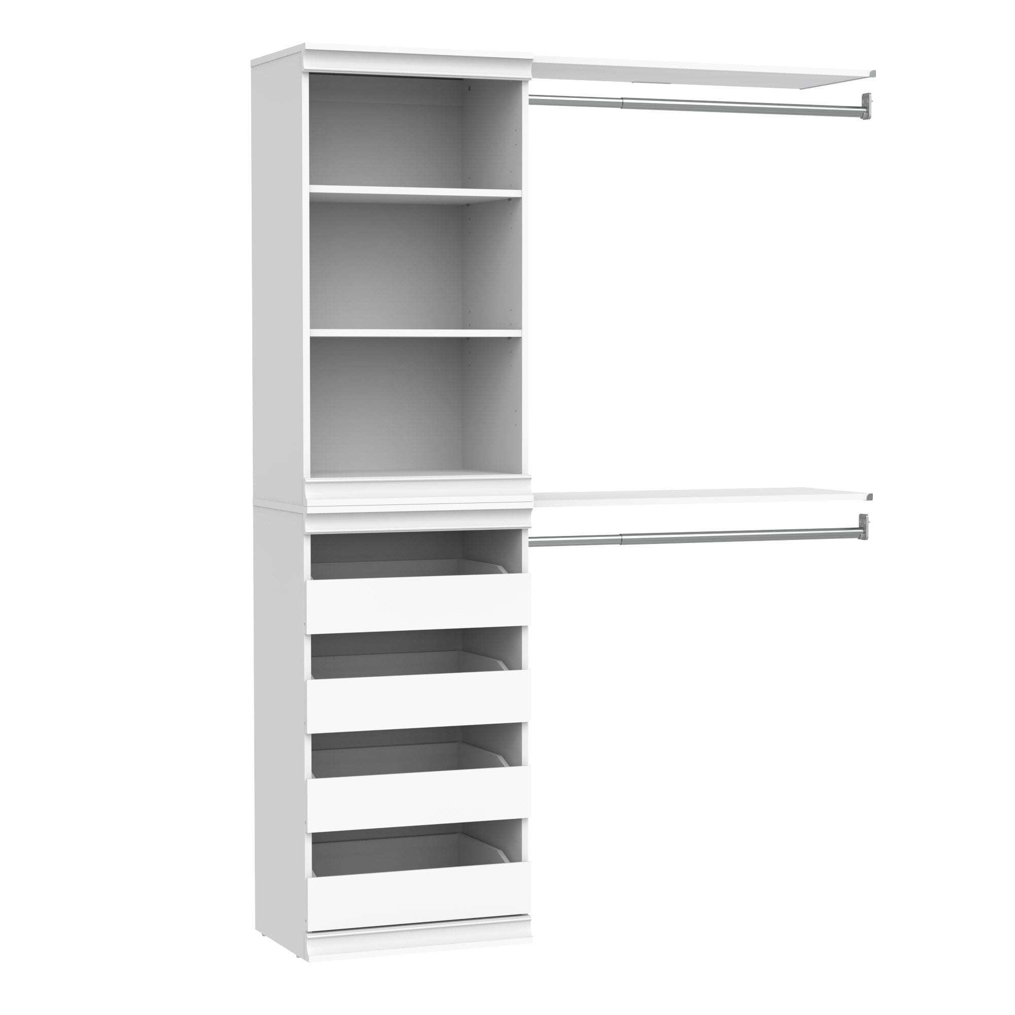 ClosetMaid Modular Storage 4.78-ft to 4.78-ft W x 6.7-ft H White Solid ...