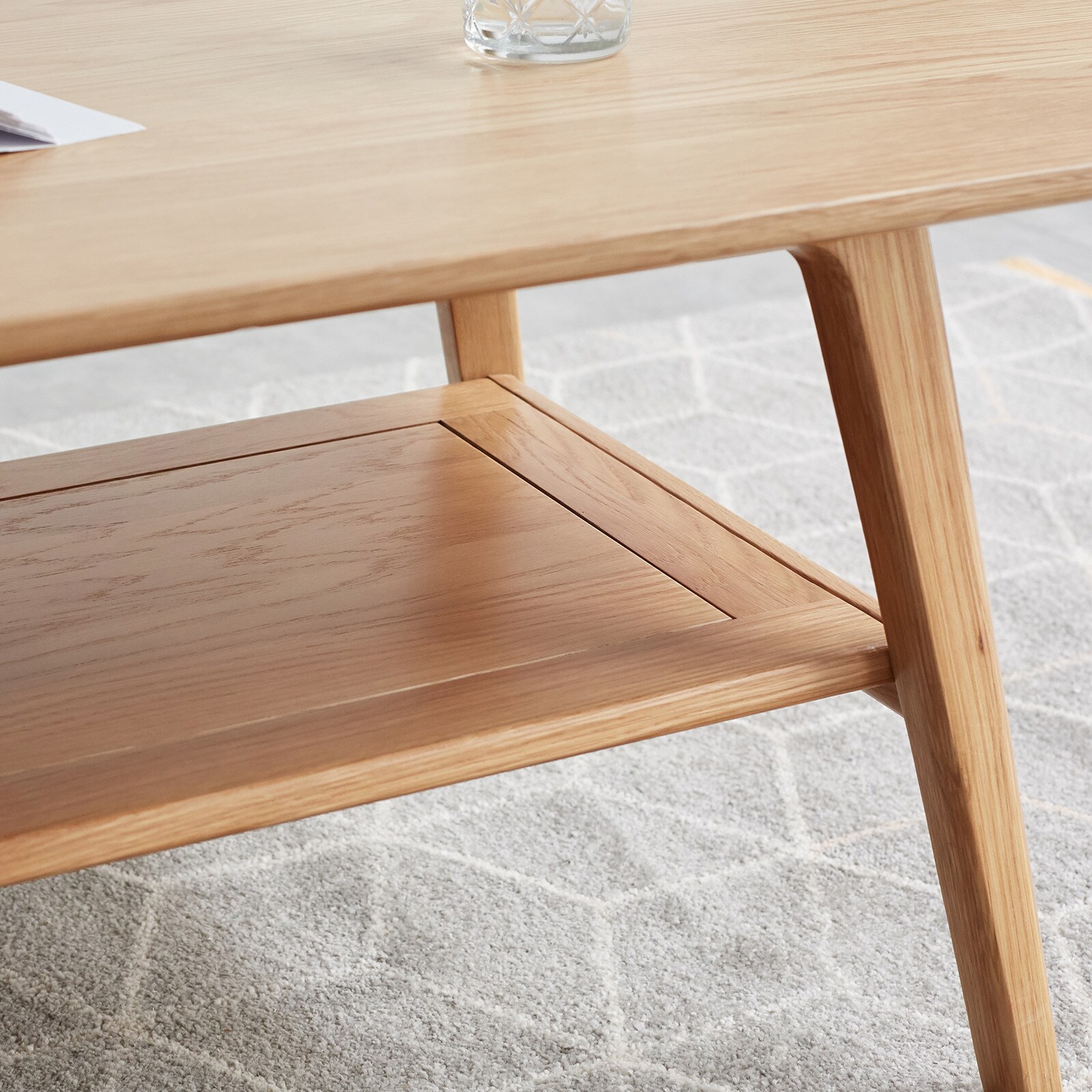 LUXEYARD Center table Low Table solid wood Top plate Desk Coffee table ...