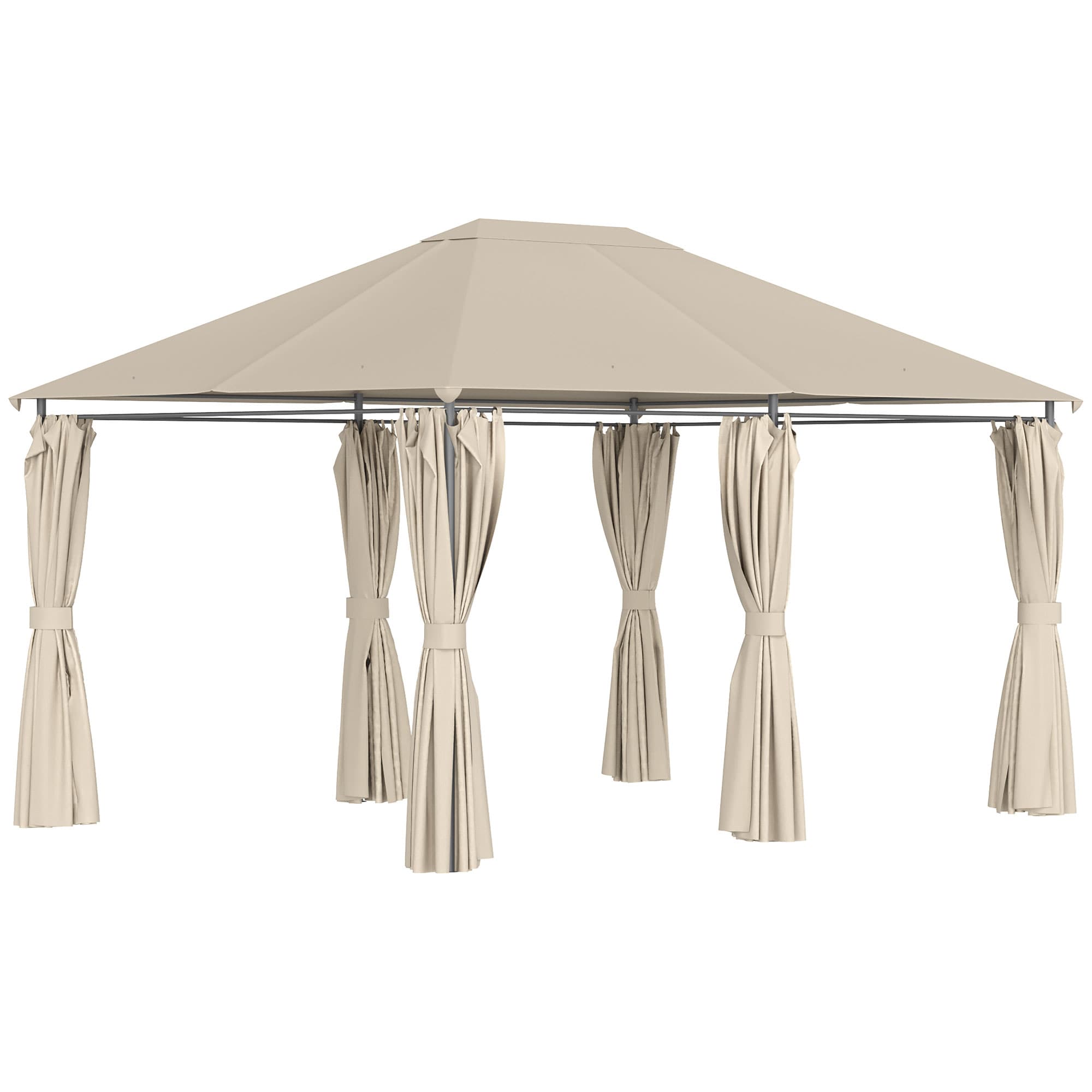 LIVIZA GAGP174258 13-ft x 10-ft Brown Rectangle Semi-permanent Soft top Roof (Screen Included)