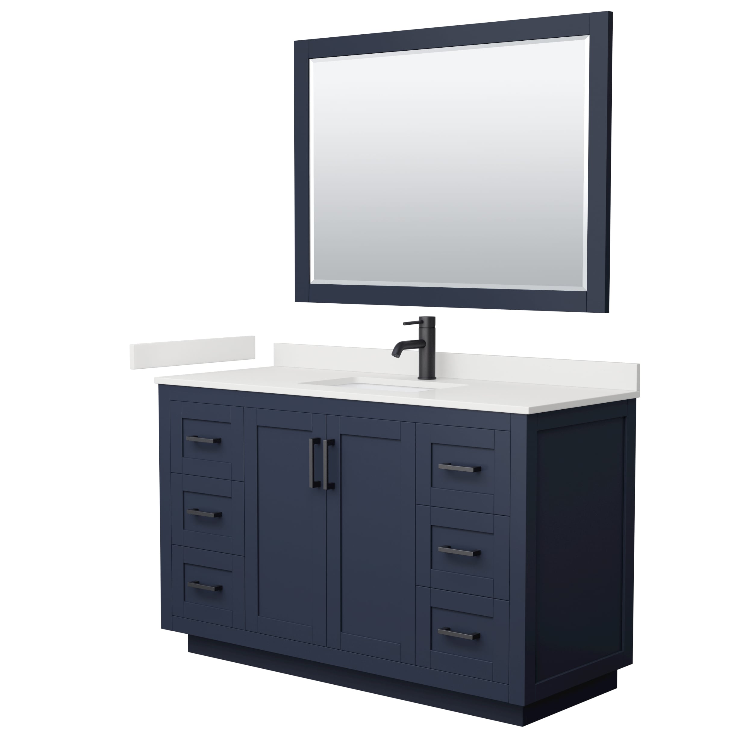 Wyndham Collection WCF292954SBBWQUNSM46 Bath-Vanity-Combo - View #2