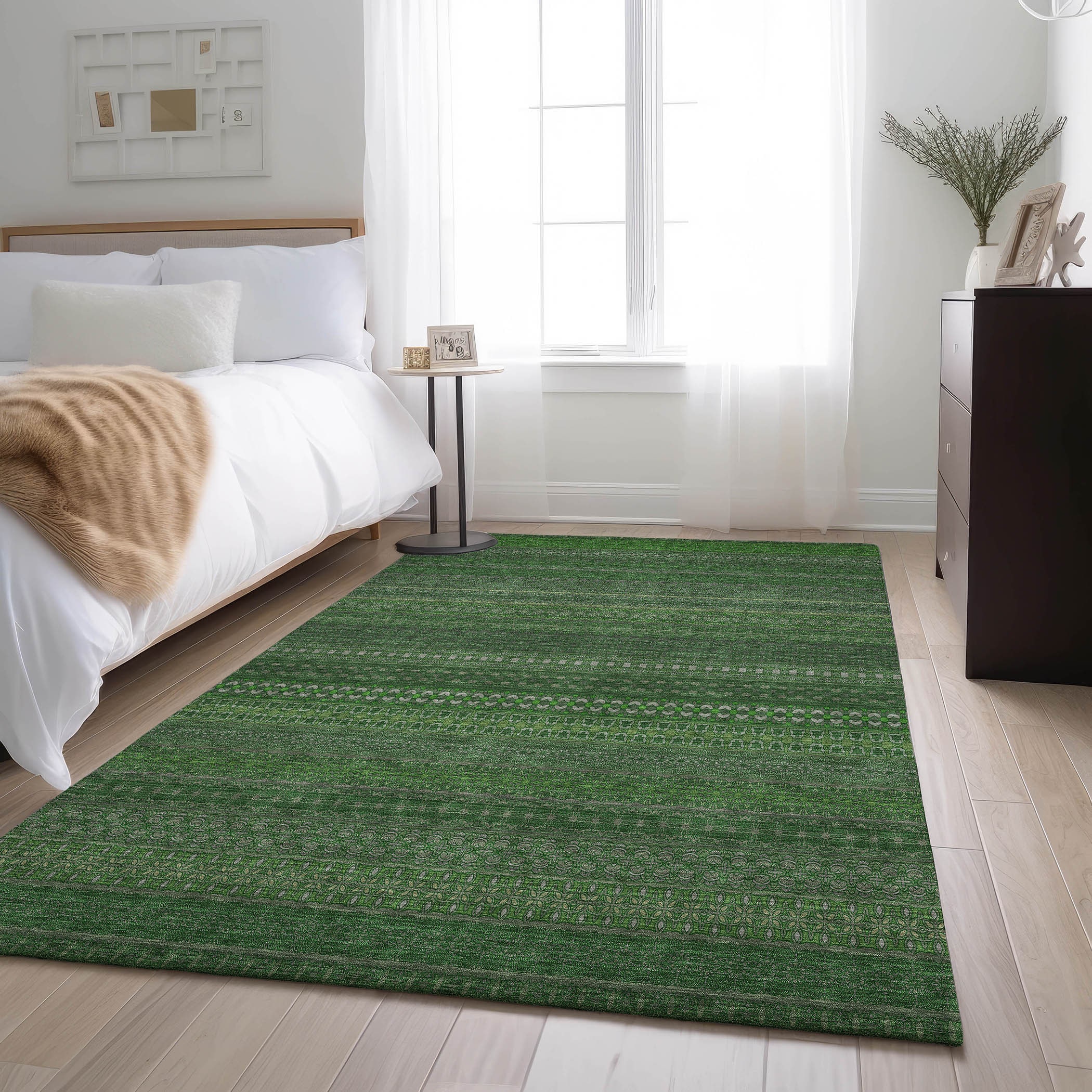 Addison Rugs AMF563GY2X8 Mayfield AMF563GY 2 x 7 (ft) Loomed Polyester Gray Rectangular Indoor Geometric Machine washable Area rug