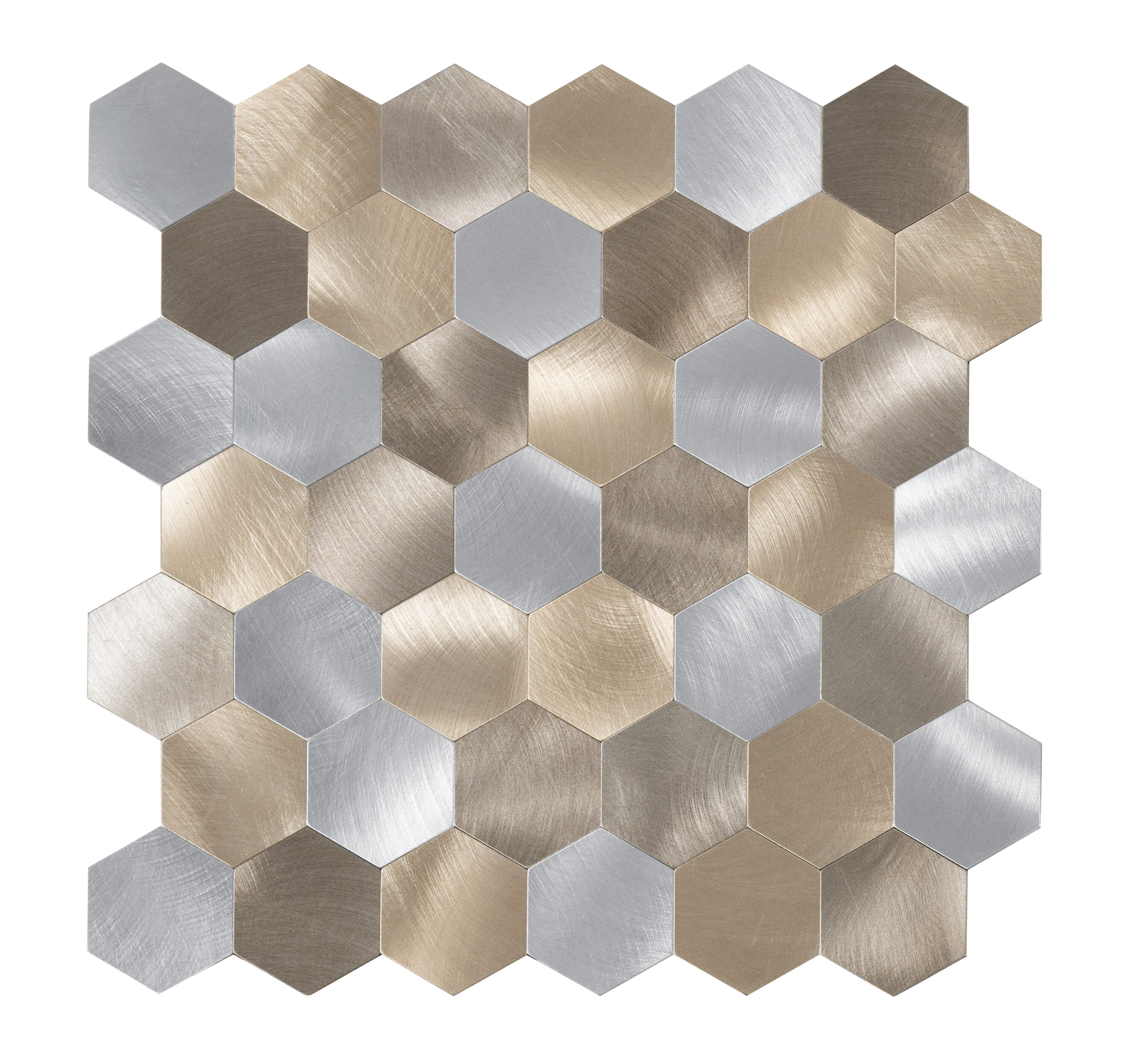 Satori Compound Urban Metallic Blend Hexagon 11-in x 11-in 