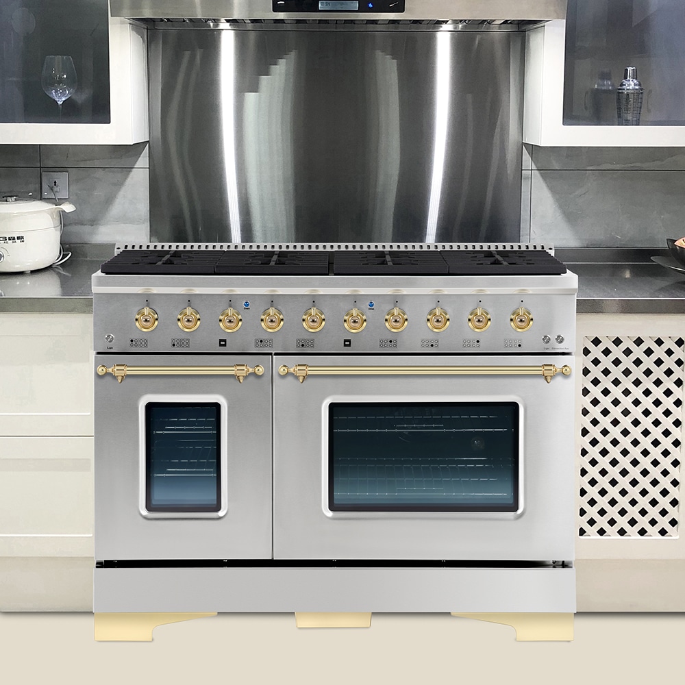 Hallman HCLRG48BSSS Double-Oven-Gas-Ranges - View #6