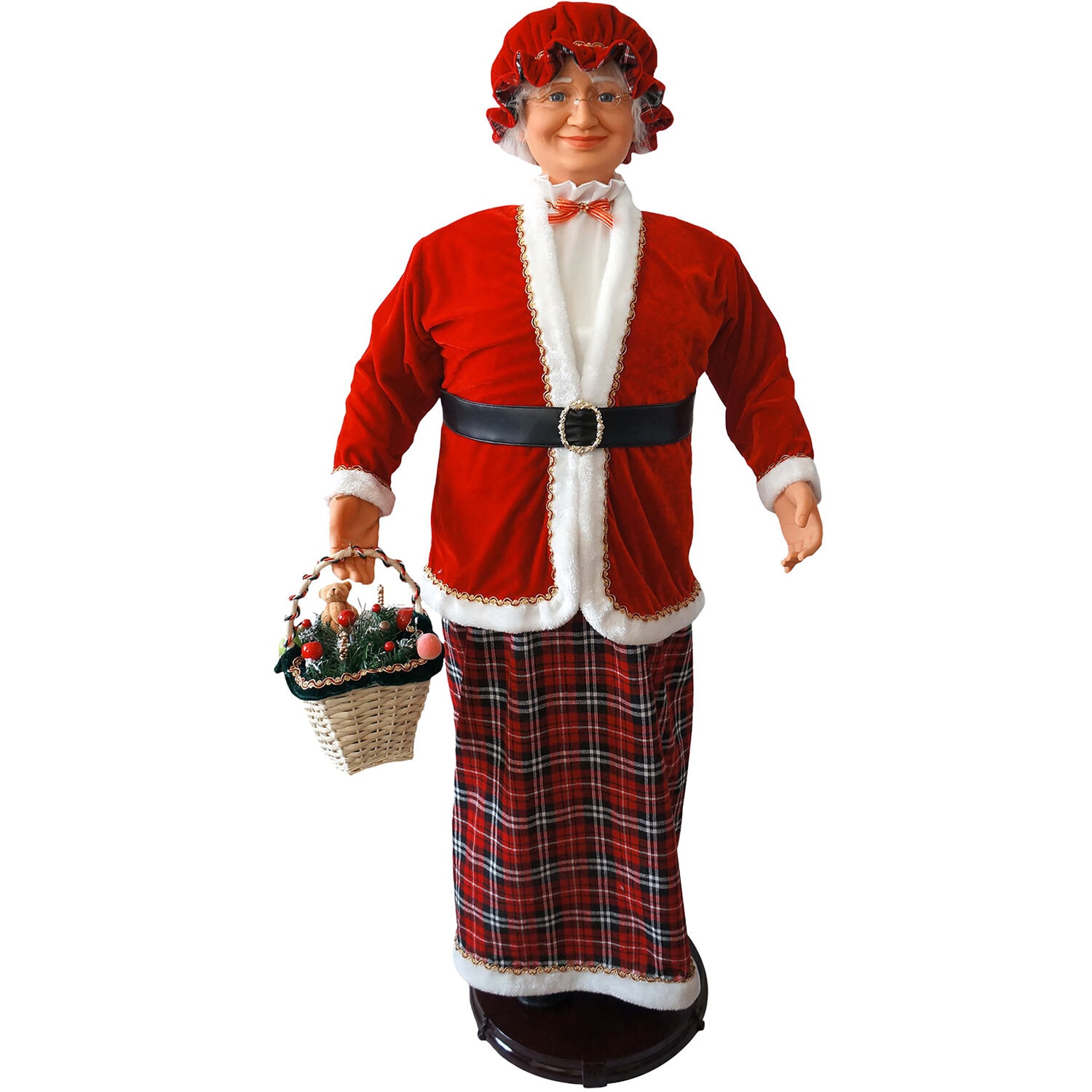 Fraser Hill Farm FAMC058M-13RED 58-Inches Musical Animatronic Mrs. Claus Christmas Decor