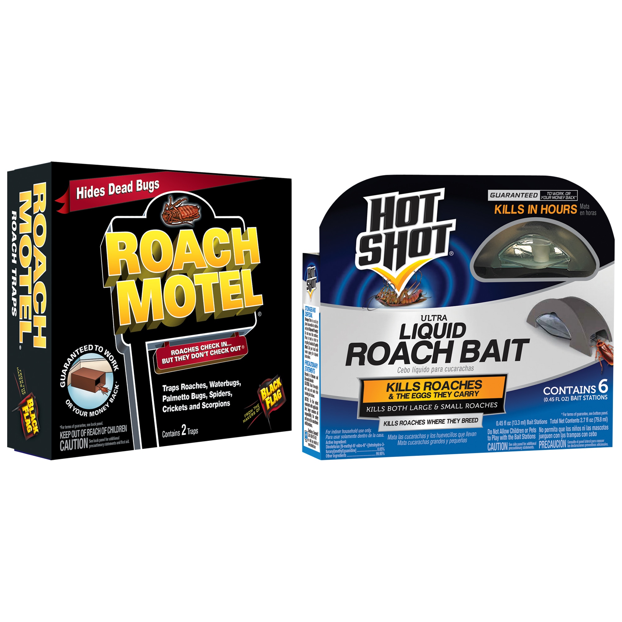 Shop Hot Shot Roach Bait Control and Black Flag Roach Bait Control