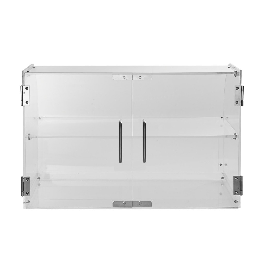 GlasFlength  Natural Pastry Display Case 2 Tier Acrylic Bakery Display Box With Rear Door And Removable Shelves For Countertop Or Dessert Showcase
