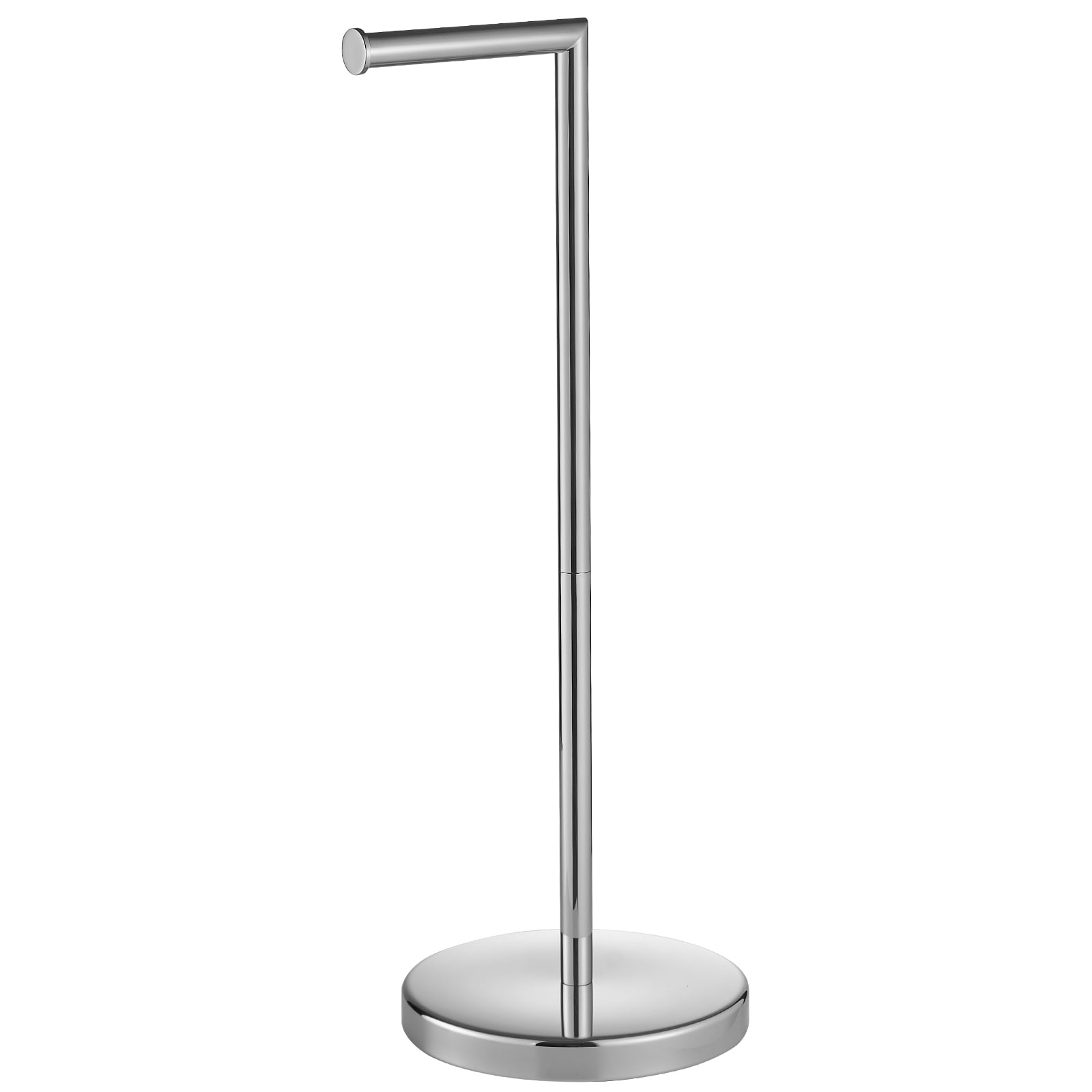 BWE A-91036-N Polished Chrome Freestanding Single post Toilet Paper Holder 1 -Rolls with Storage