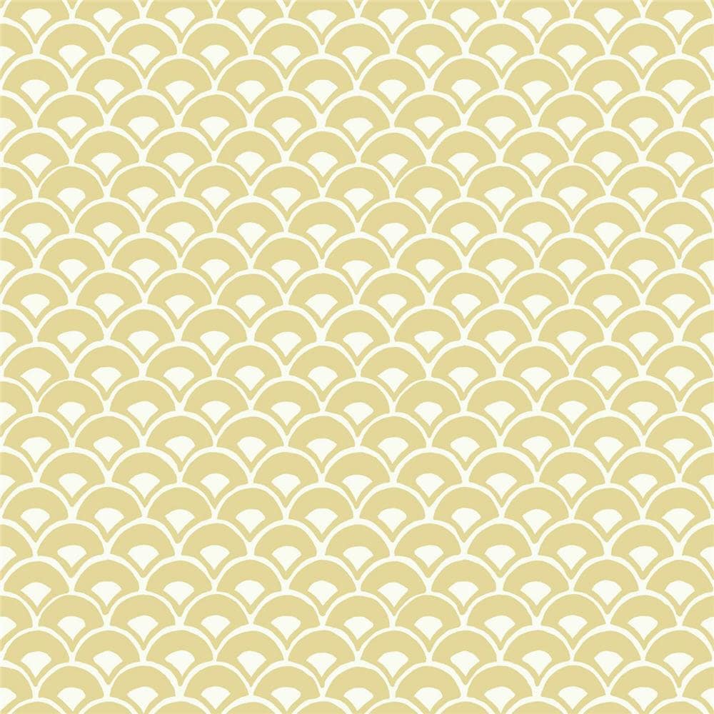 Magnolia Home MK1152 56-Sq. Feet Yellow Paper Abstract Prepasted Soak and Hang Wallpaper