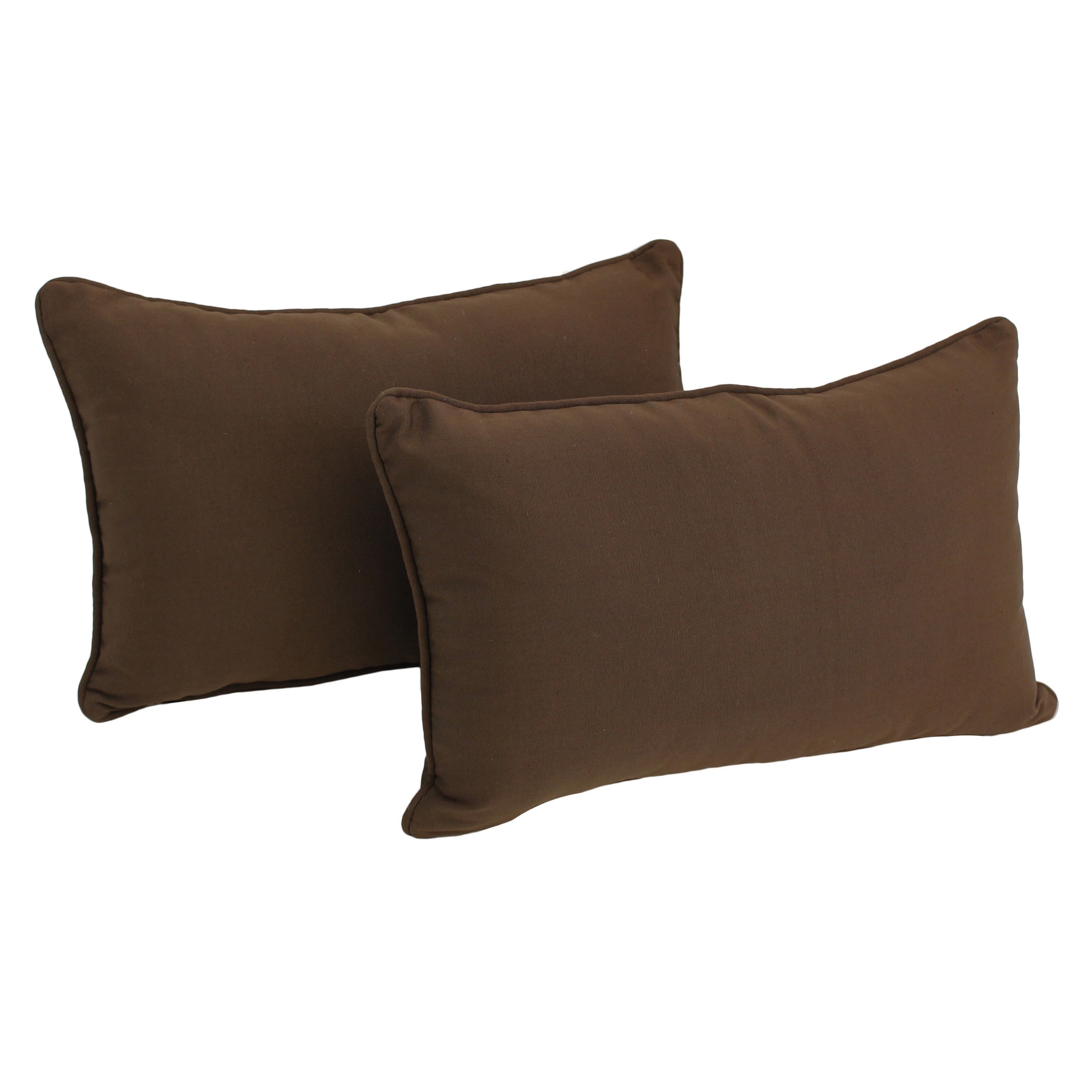 Blazing Needles 9811-CD-S2-TW-CH 2 -Piece 20-in x 12-in Chocolate Rectangular Indoor Decorative Pillow